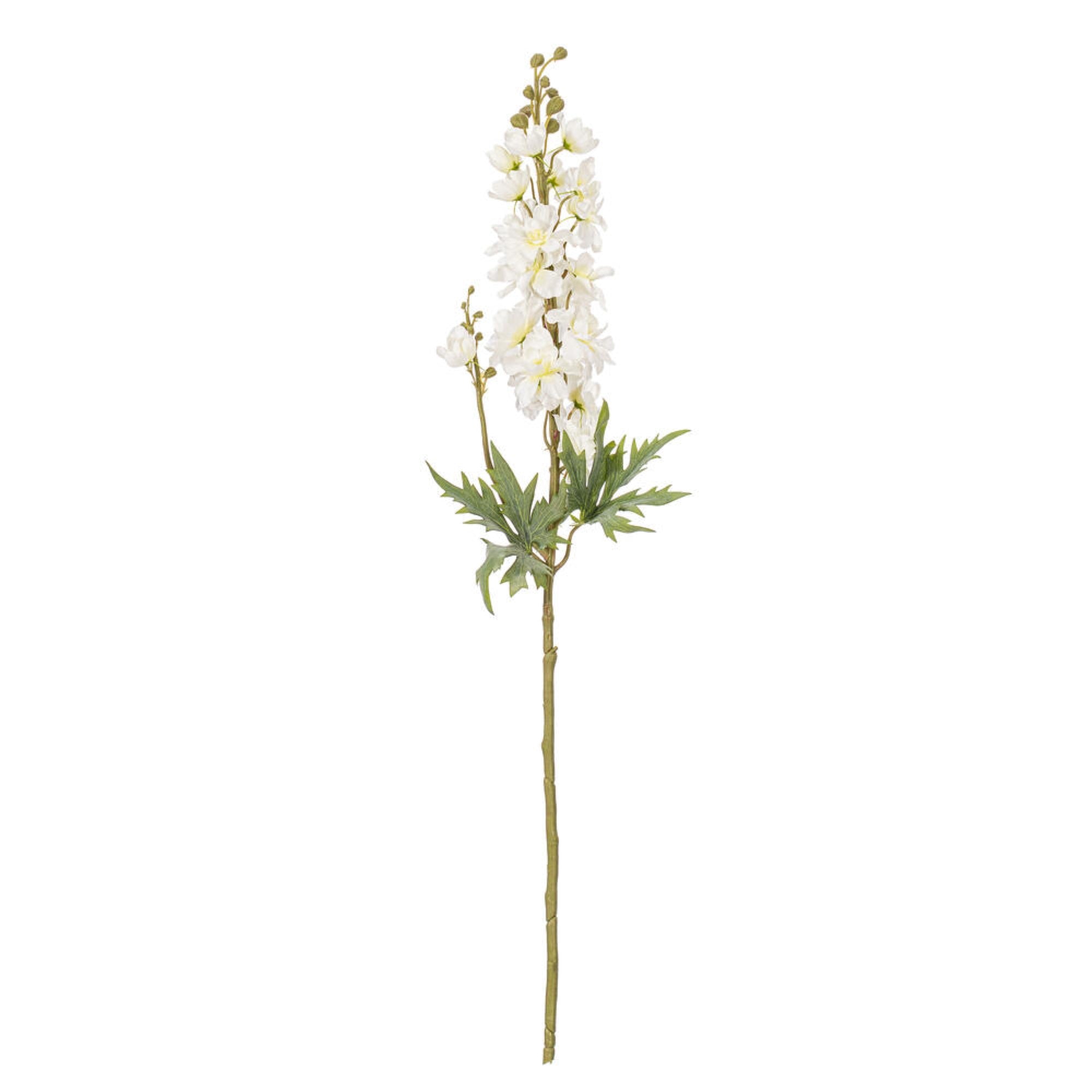Vickerman 33” Artificial White Larkspur Spray. 3 Stems In A Bag.