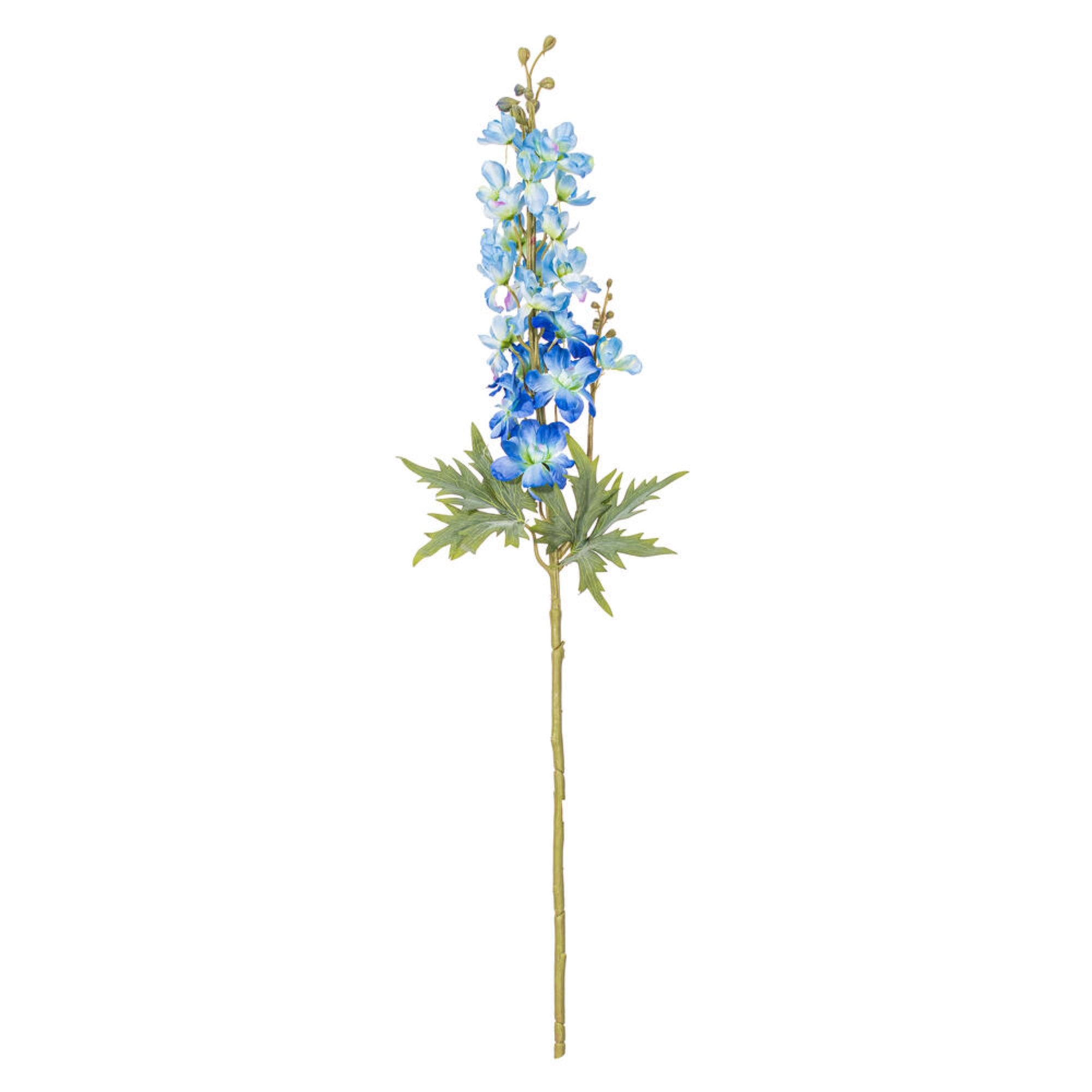 Vickerman 33” Artificial Blue Larkspur Spray. 3 Stems In A Bag.