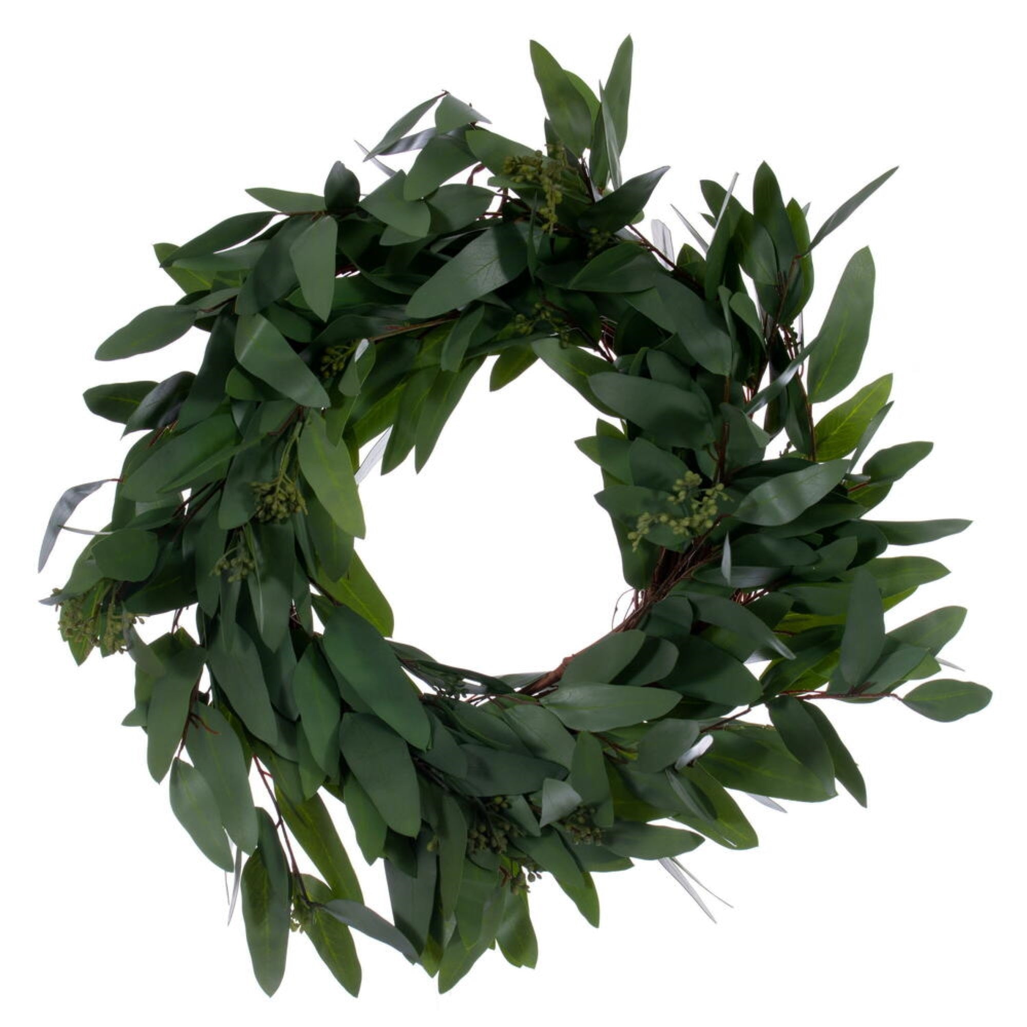 20” Artfcl Grn Seed Wllw Euclypts Wreath