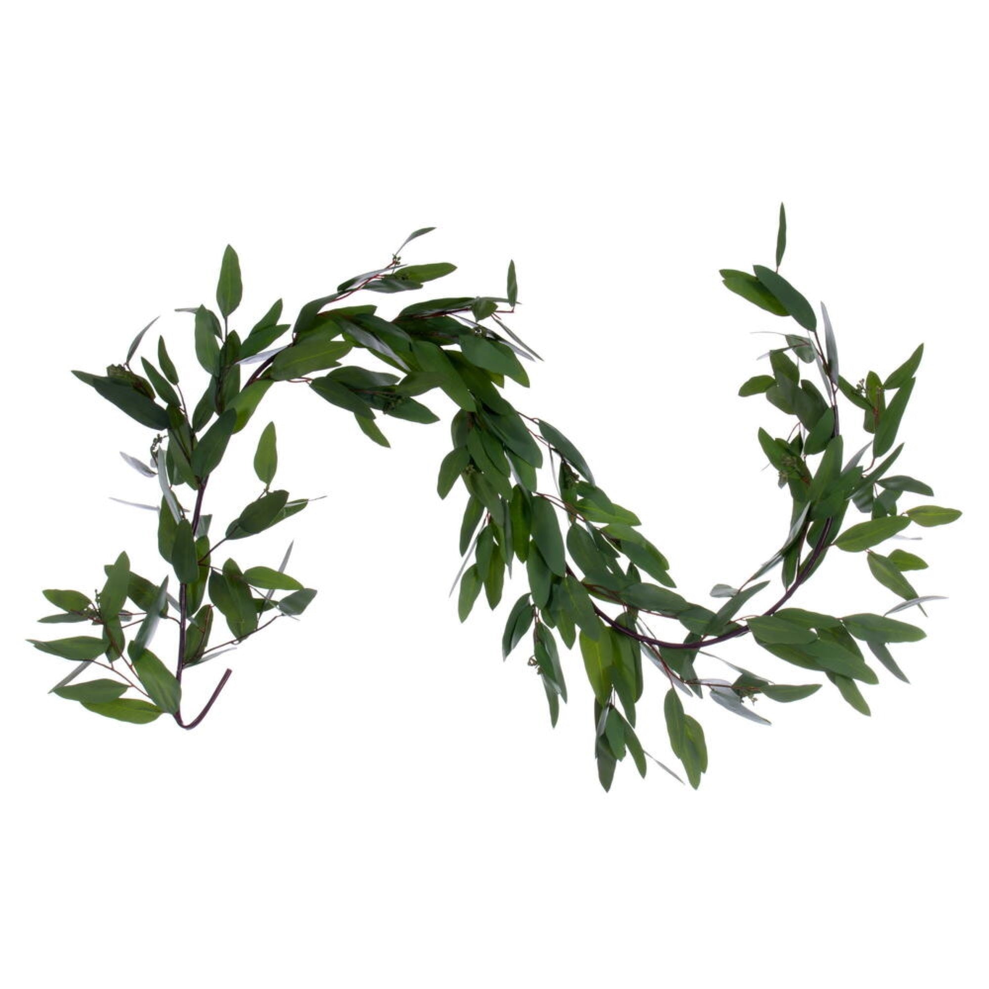 60” Artfcl Grn Seed Wllw Euclypts Garlnd