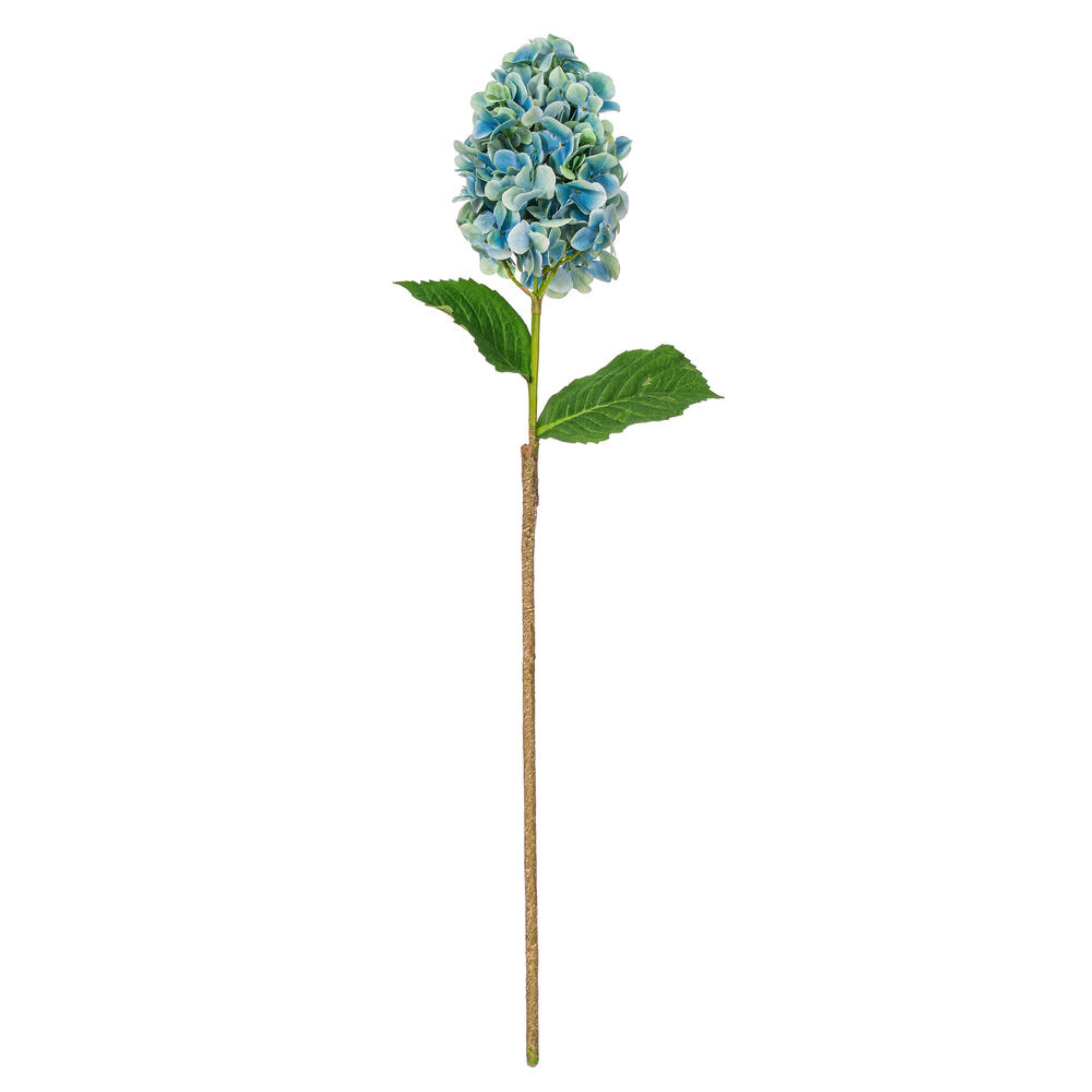 Vickerman 34” Artificial Aqua Blue Cone Hydrangea Spray. 2 Stems In A Bag.