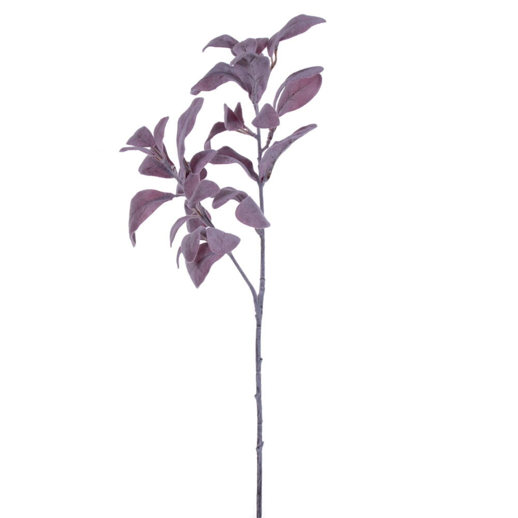 Vickerman 27” Artificial Frosted Burgundy Lambs Ear Spray. 3 Sprays In A Bag.