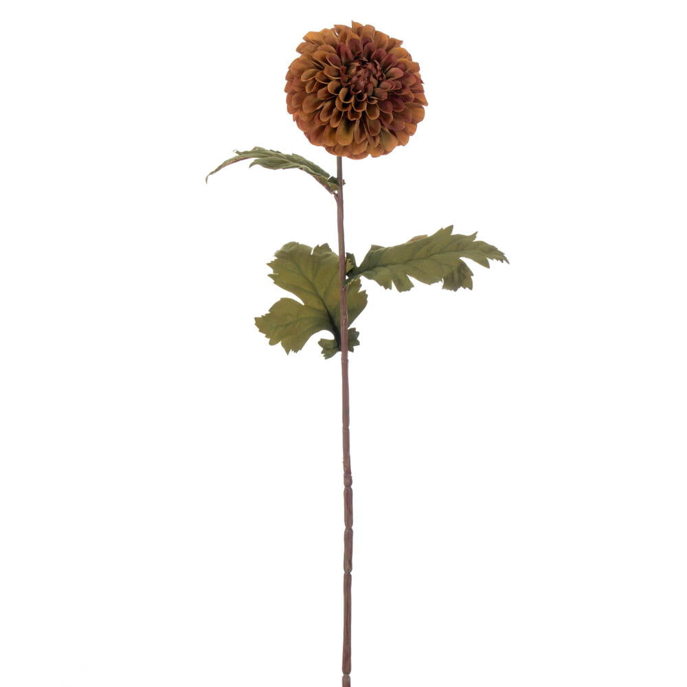 29” Dark Orange Dahlia Stem 4/Bag