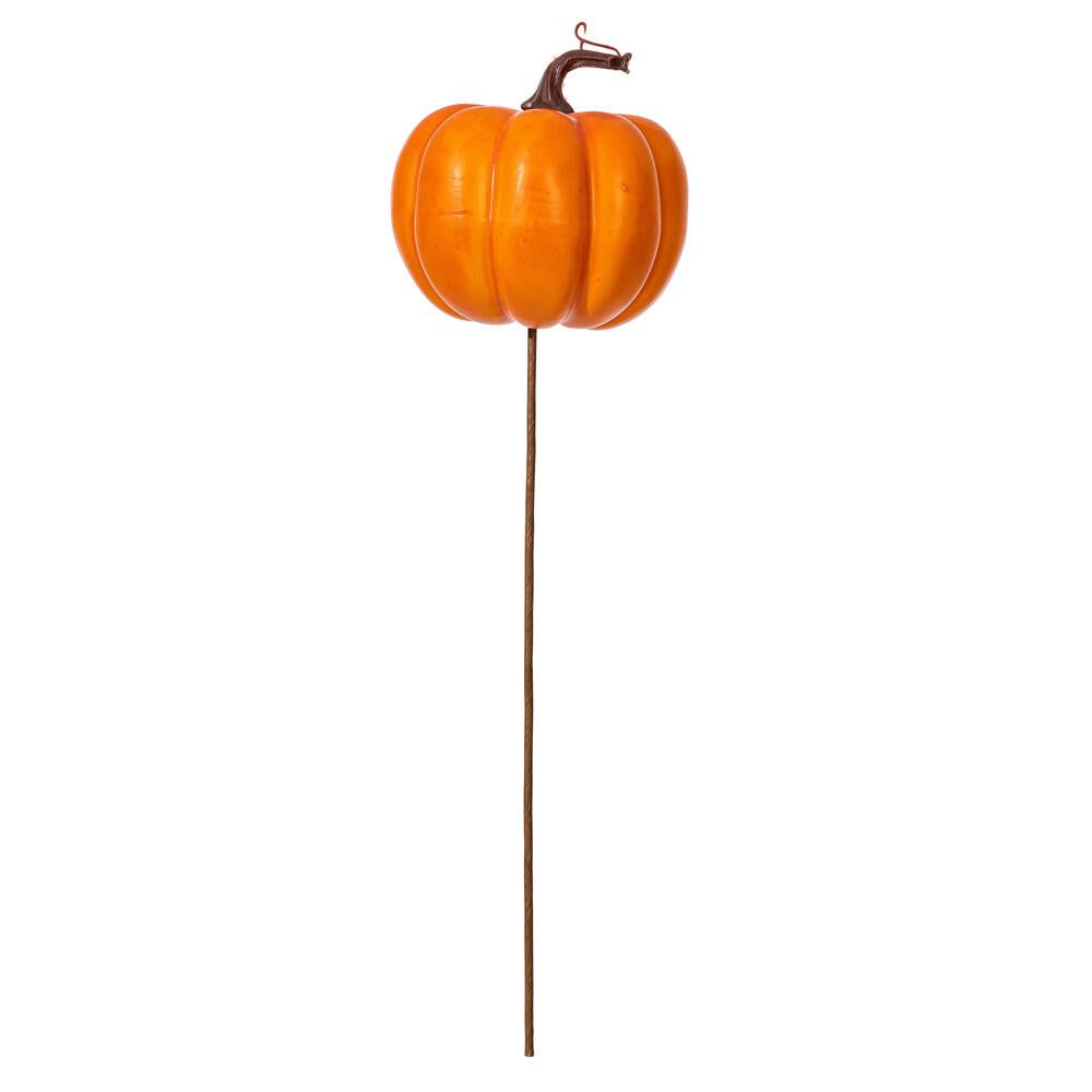 5.5x5” Orange Pumpkin 19.5” Stick 4/Bag