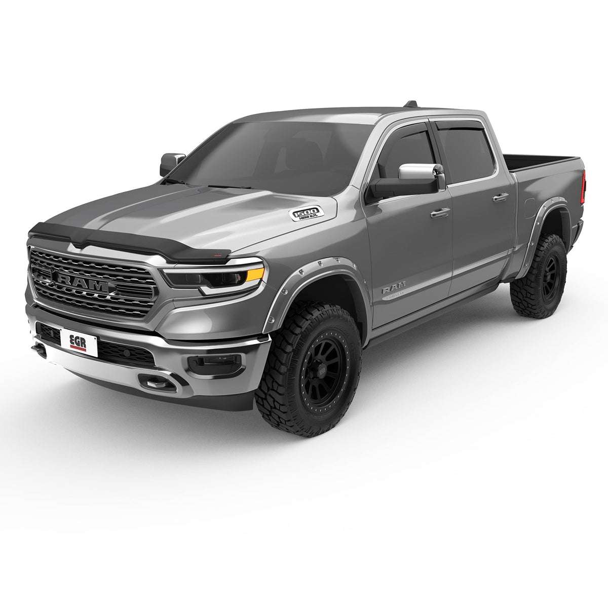 Egr 302955 Superguard Matte Black Acrylic Hood Shield Compatible With Select 2019-2024 Ram 1500Dt Trucks - Durable, Easy Installation