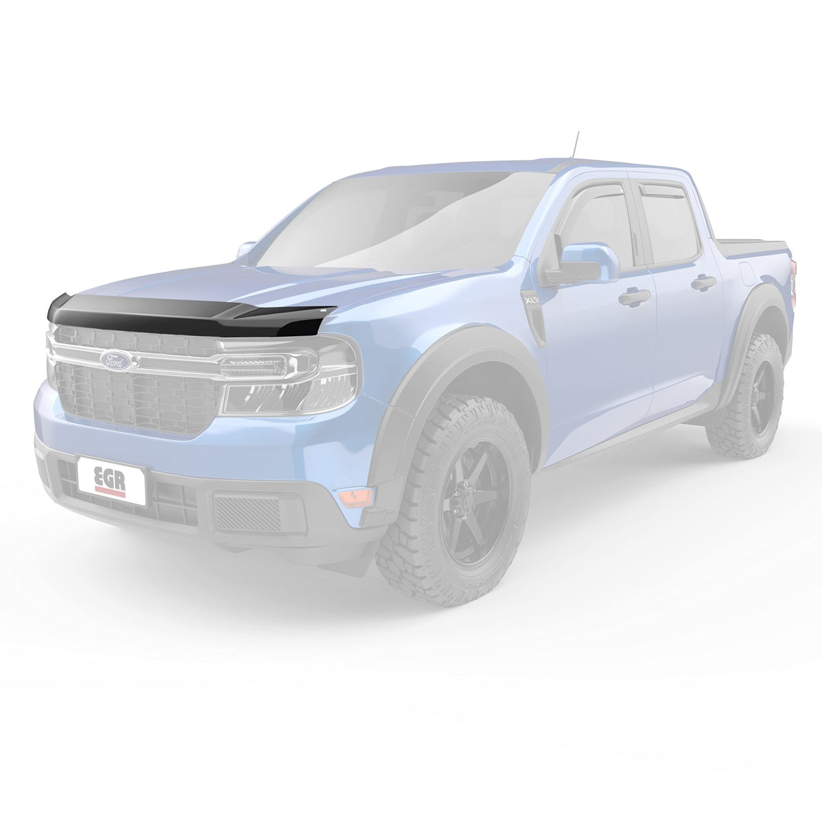 Egr 303591 Superguard Smoked Acrylic Hood Shield Compatible With Select 2022-2024 Ford Maverick Trucks - Durable, Easy Installation