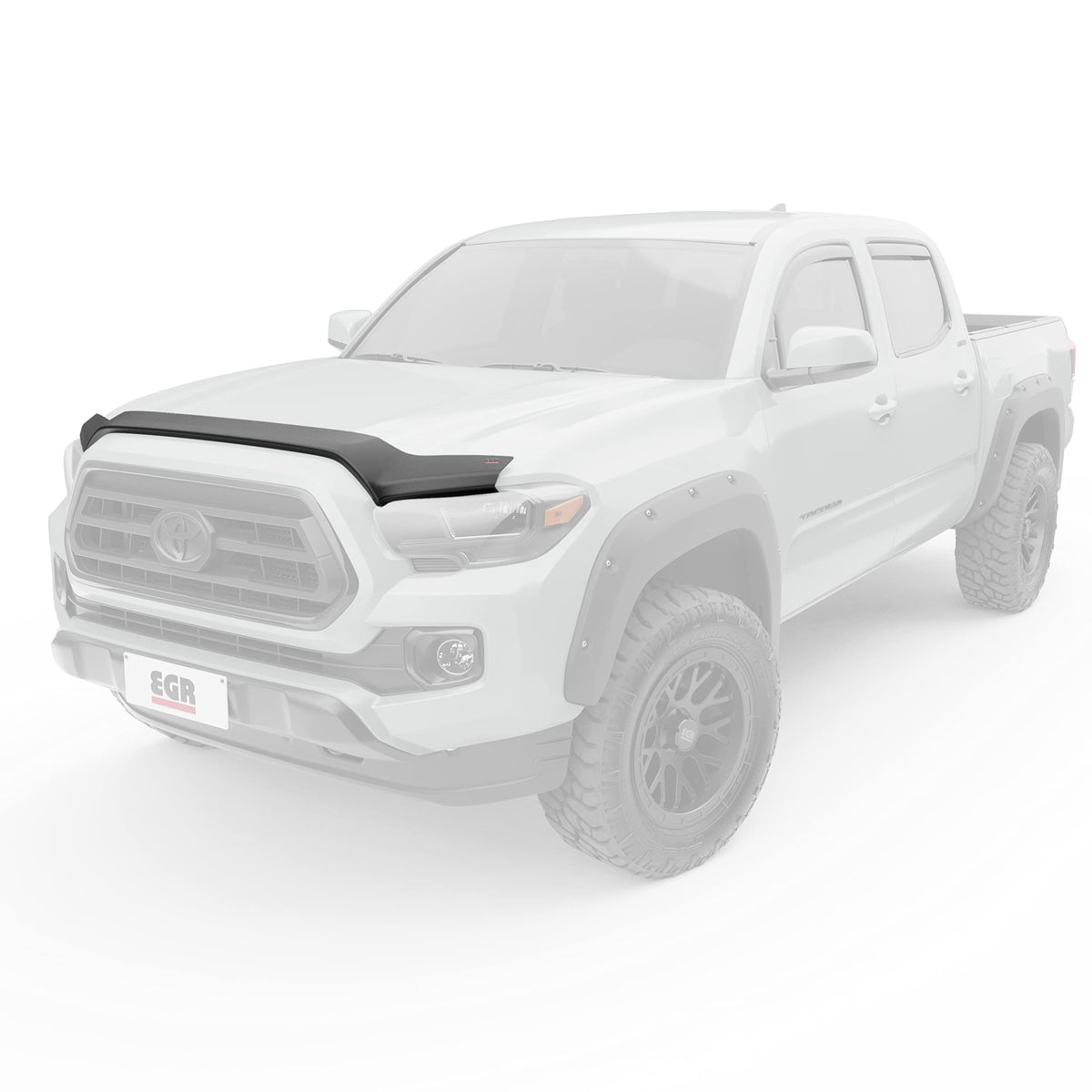 Egr 305085 Superguard Hood Guard Bug Deflector Protector, Matte Black Finish, Compatible With Select 2016 To 2023 Toyota Tacoma All Cabs Models