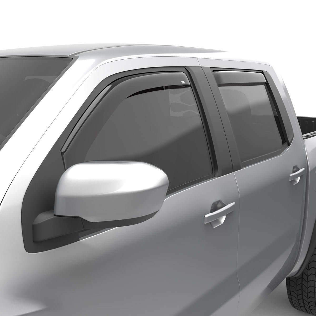 Egr -In-Channel Window Visors Front & Rear Set Dark Smoke Finish (576041)