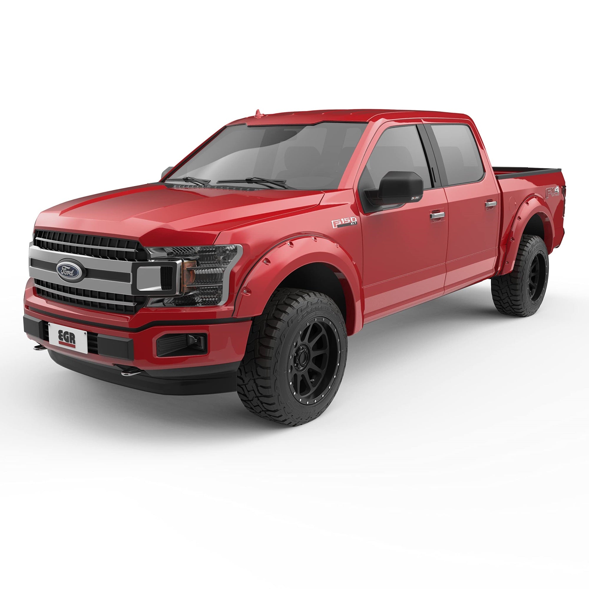 Egr 793574-Pq Bolt-On Look Fender Flare Full Set, Color Match, Compatible With Select Ford F-150 Models