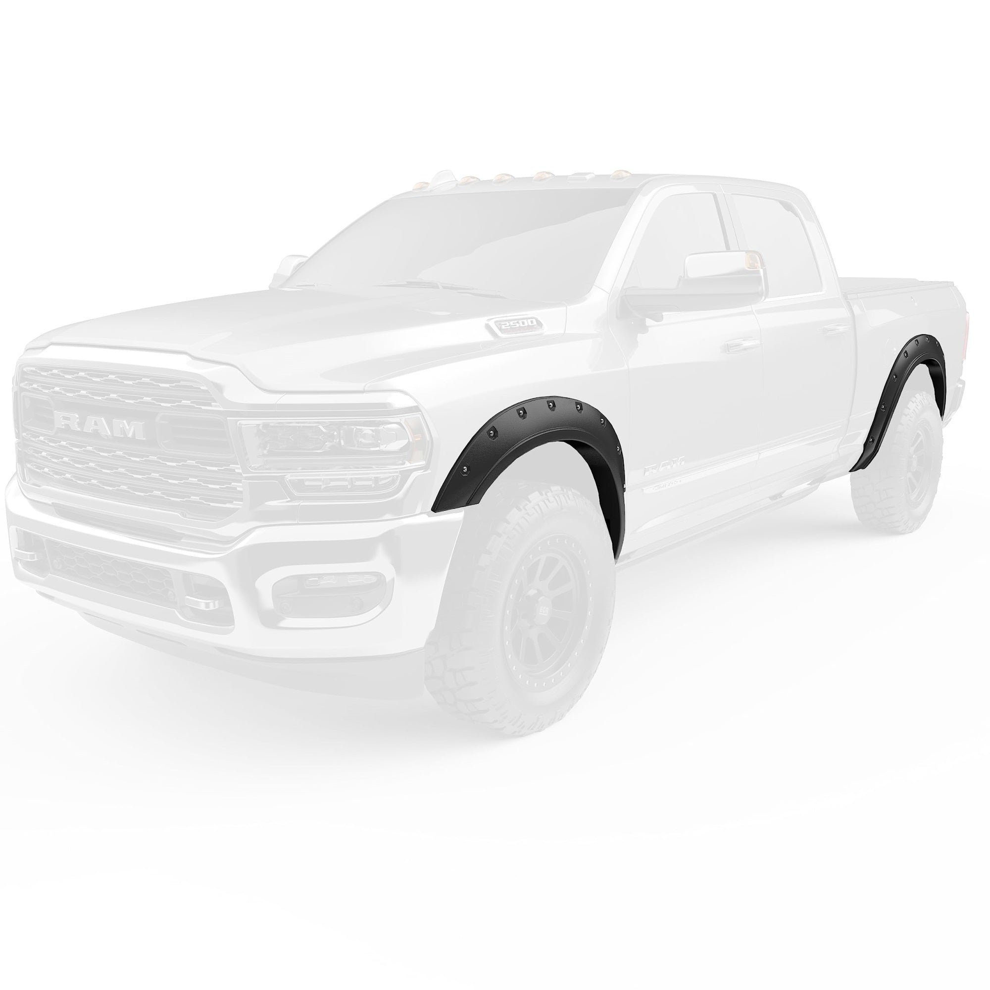 Egr Blf1010-Baseline Fender Flare Set Compatible With Select 2020-2024 Rmm 2500/3500 Series Trucks - Textured Abs Construction With Bolt-On Look