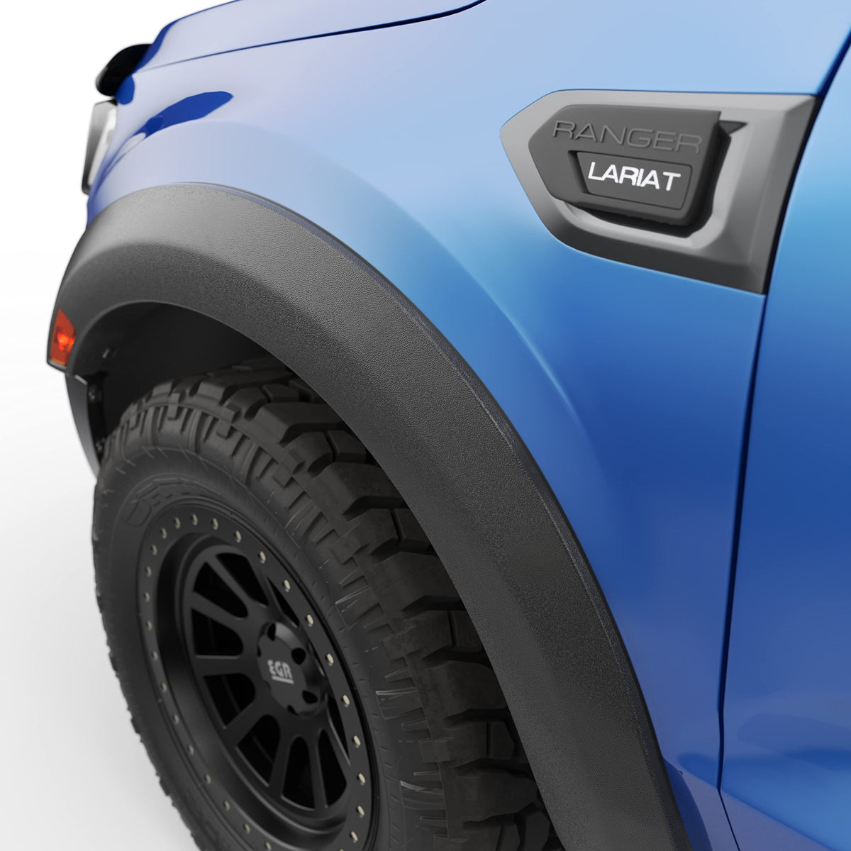 Baseline Flarez By Egr Blf2007 Rugged Look Fender Flares, Textured Black Finish, Compatible With Select 19-22 Ford Ranger Models