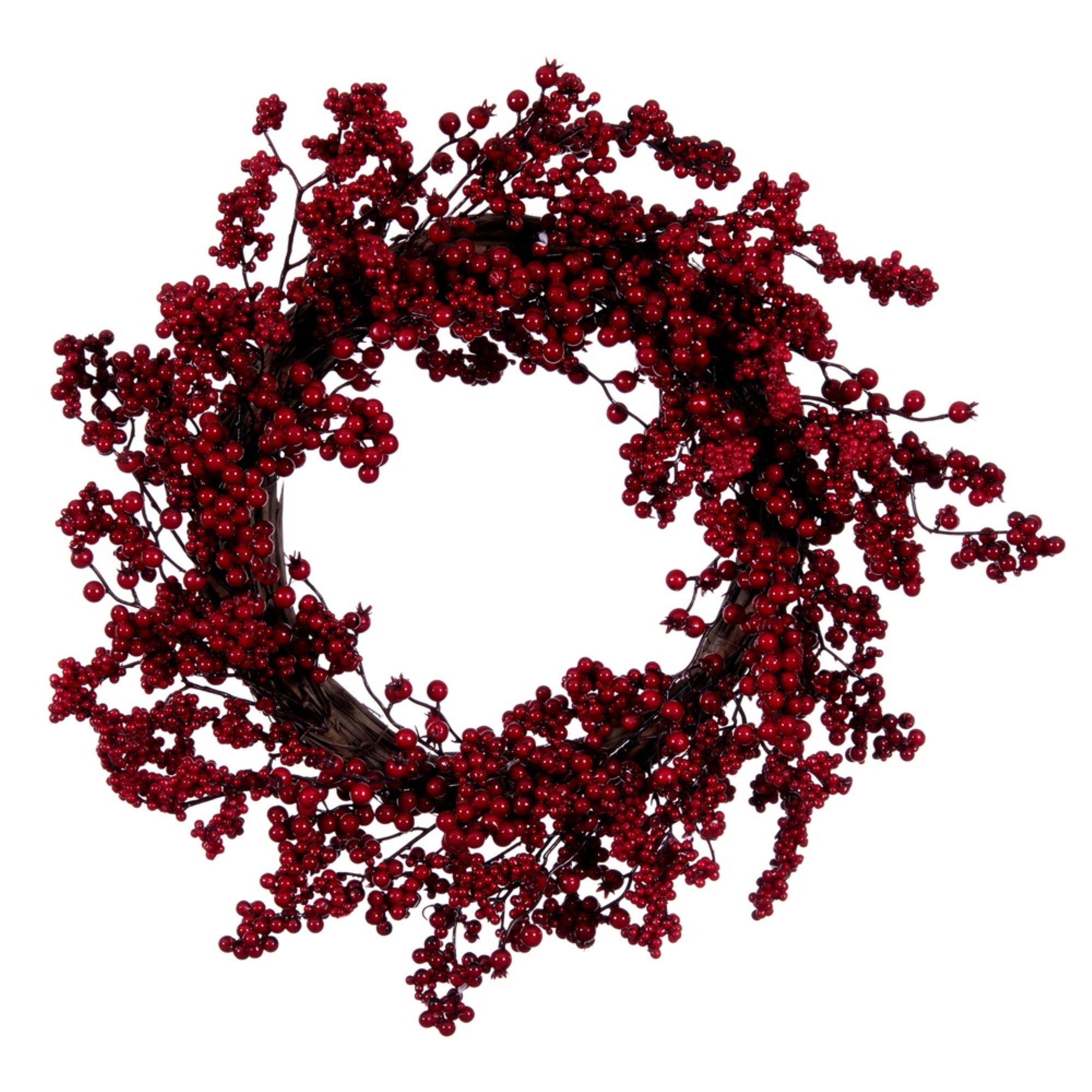 24” Red Outdoor Berry Wreath