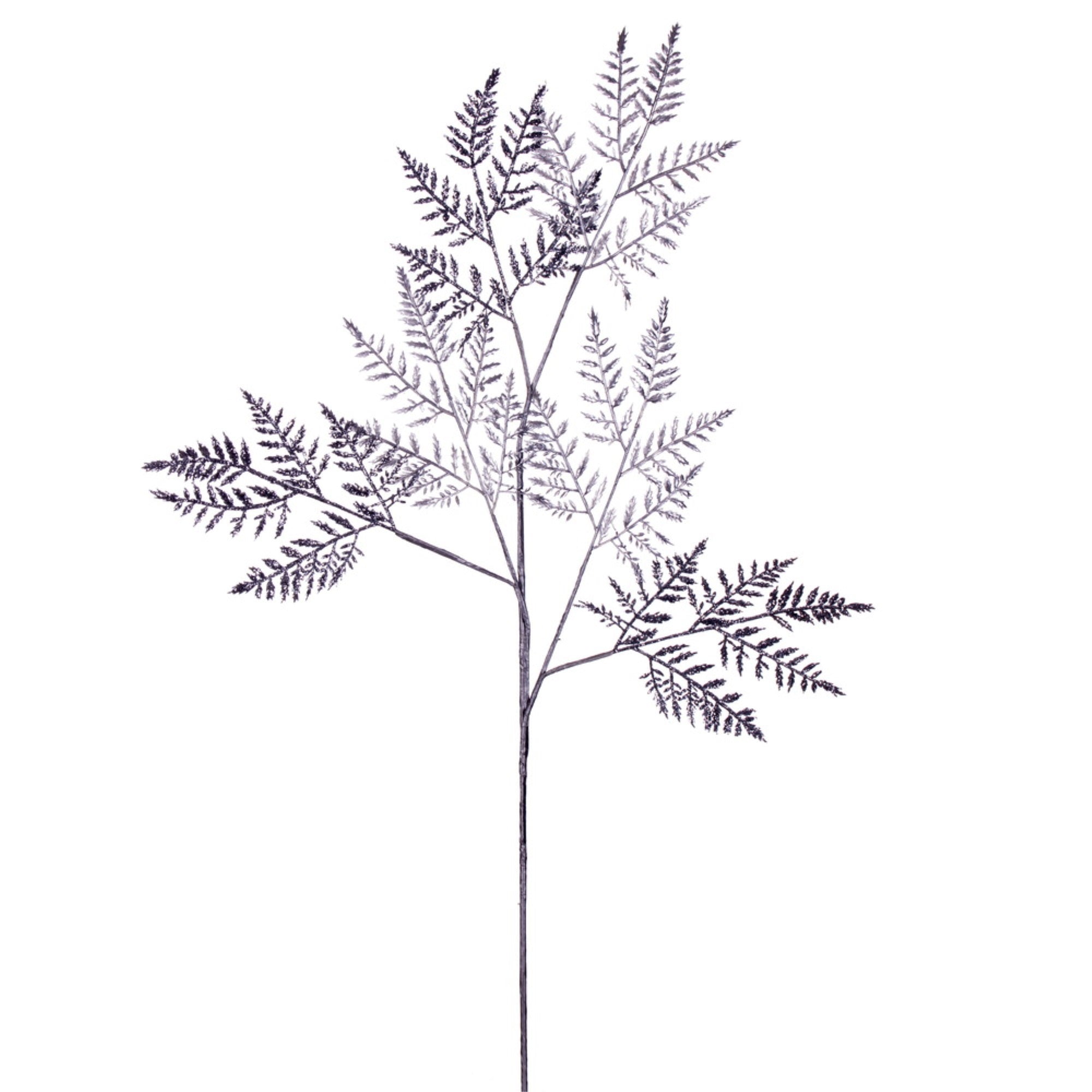 Vickerman 34” Artificial Silver Metallic Fern Christmas Spray 2 sprays per pack.