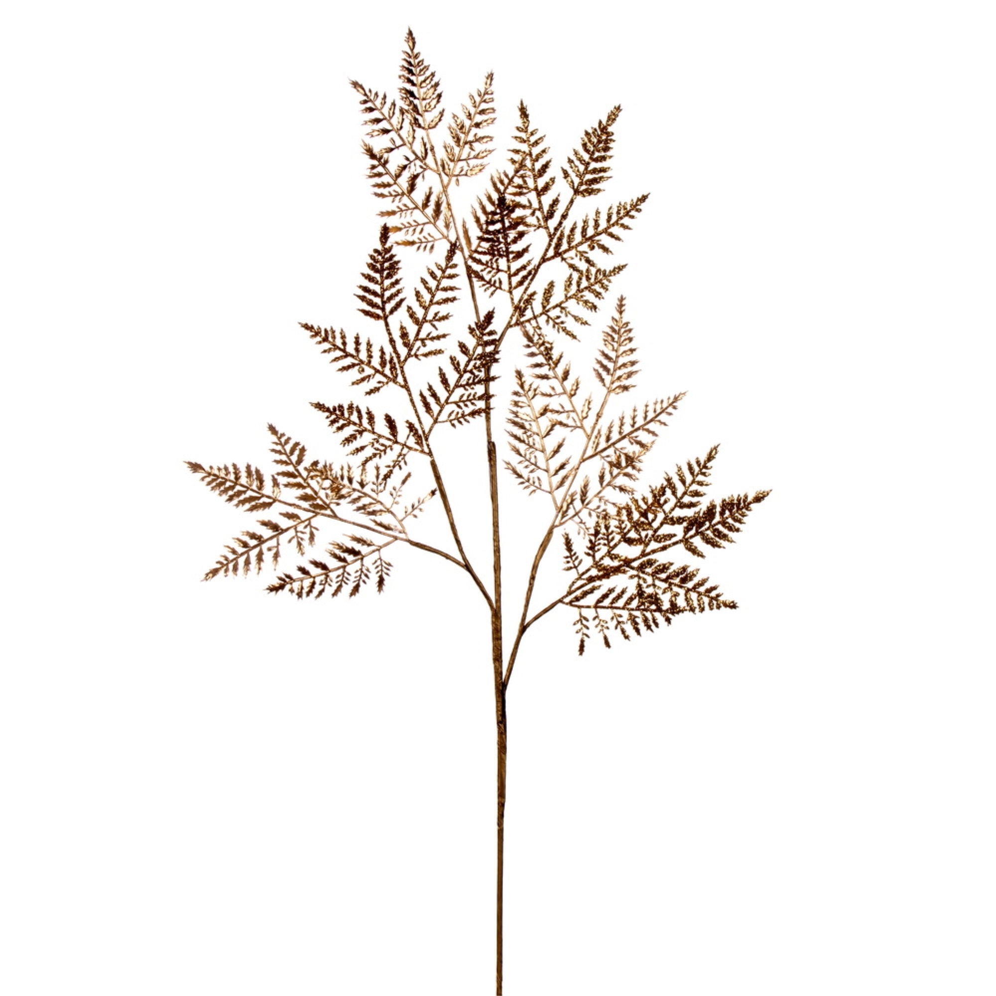 Vickerman 34” Artificial Gold Metallic Fern Christmas Spray 2 sprays per pack.