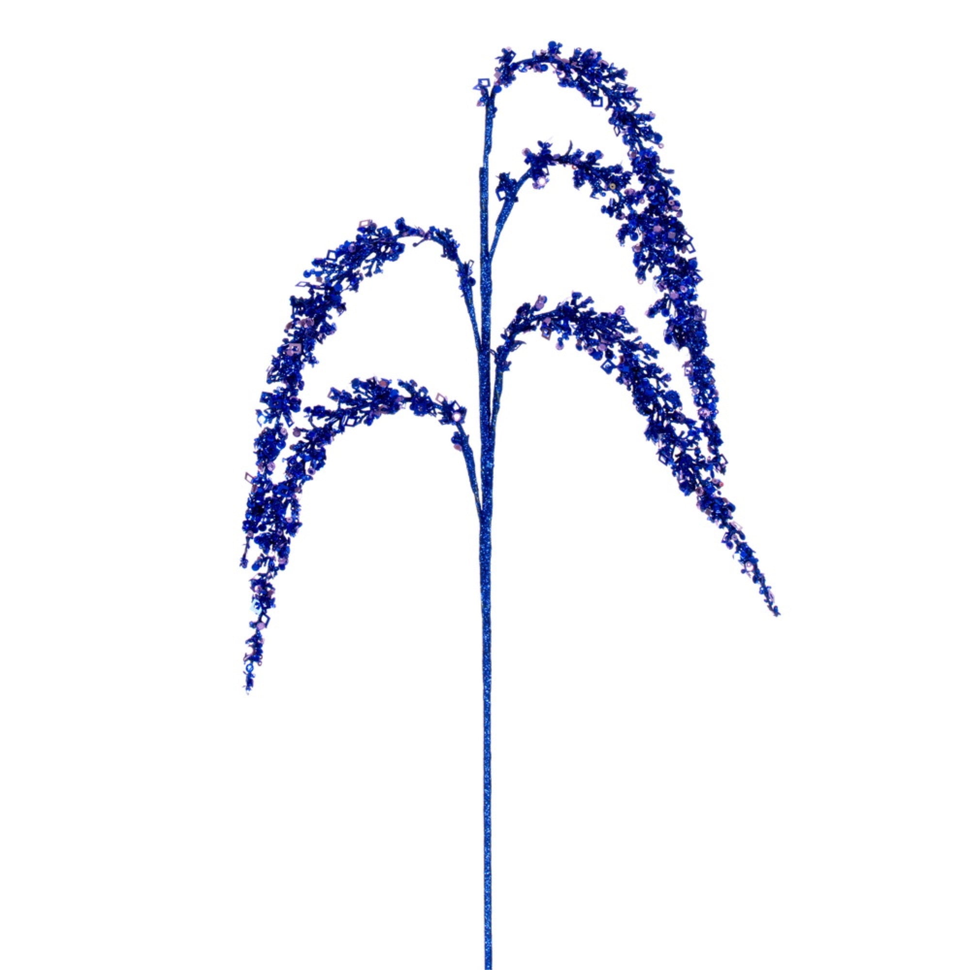 27” Blue Glitter Setaria Spray 3/bag