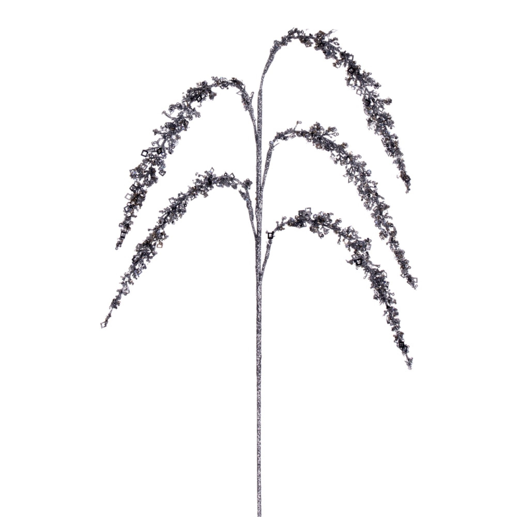 27” Silver Glitter Setaria Spray 3/bag