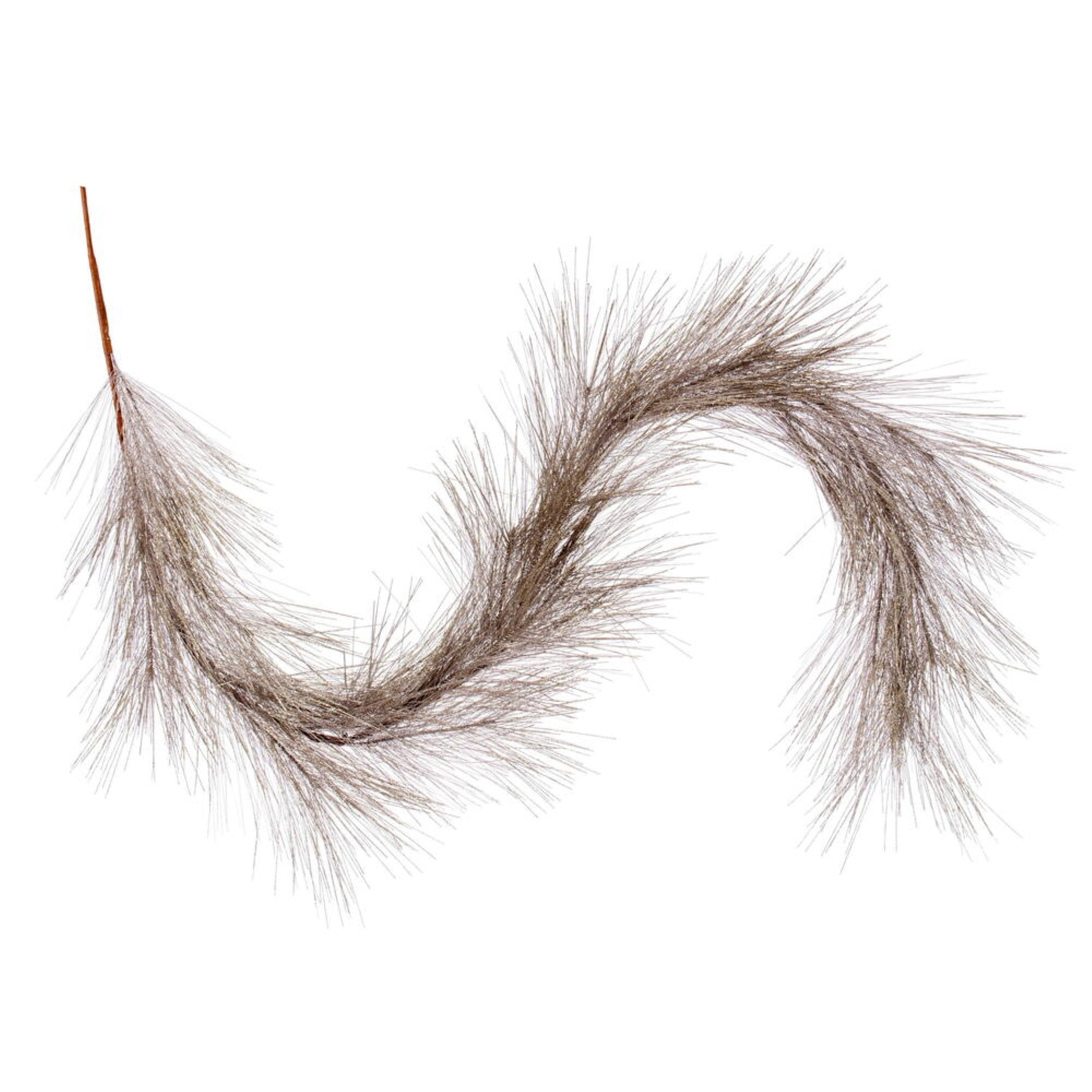 Vickerman 6' Artificial Champagne Metallic Pine Needle Garland. Features metallic pine foliage