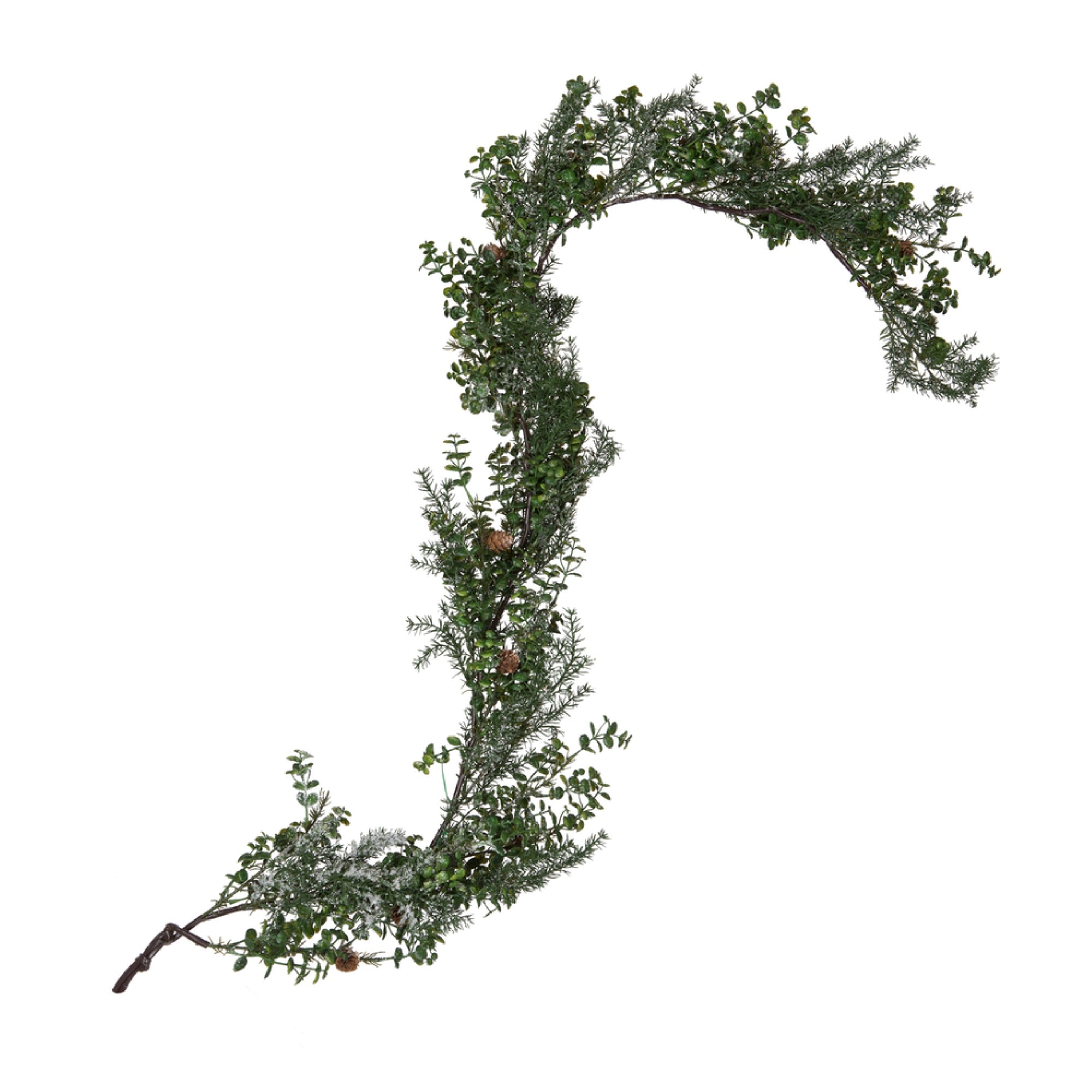 Vickerman 6' x14” Artificial Green Snow Cedar and Eucalyptus .