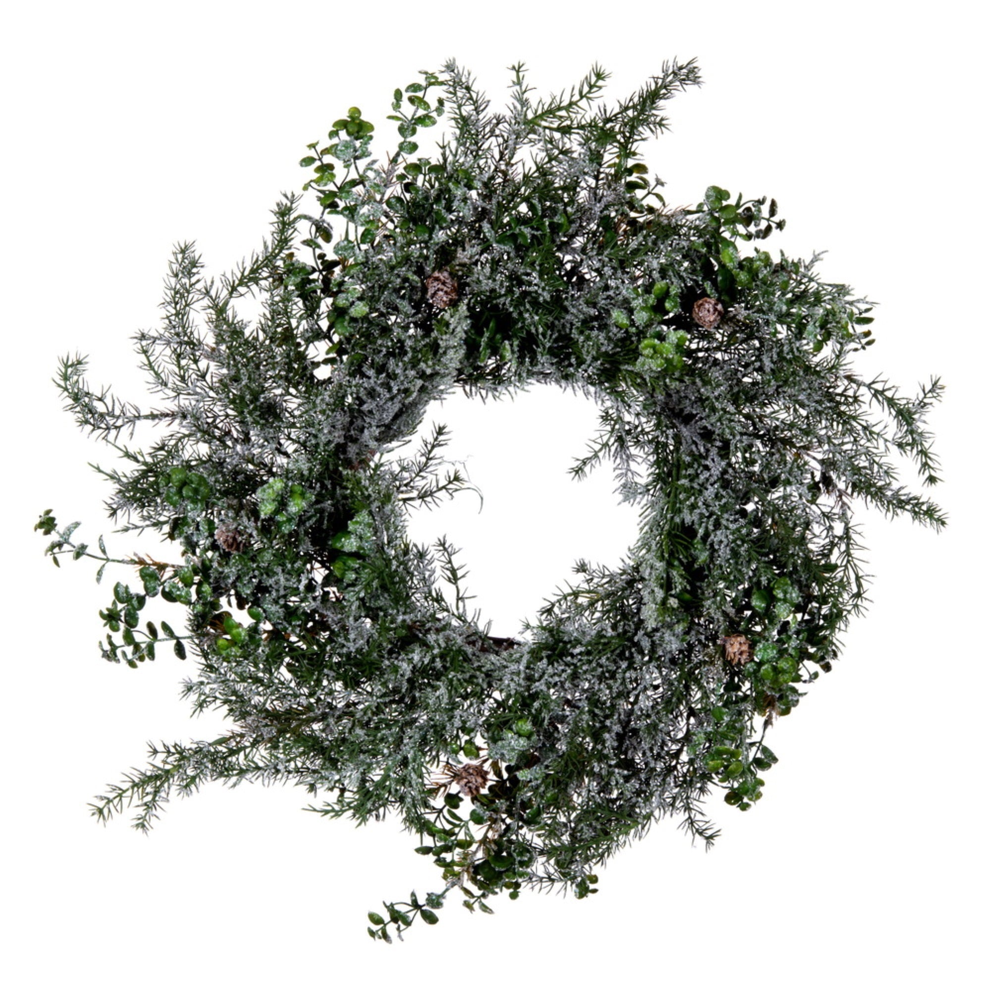 26” Snow Cedar/Eucalyptus Wreath
