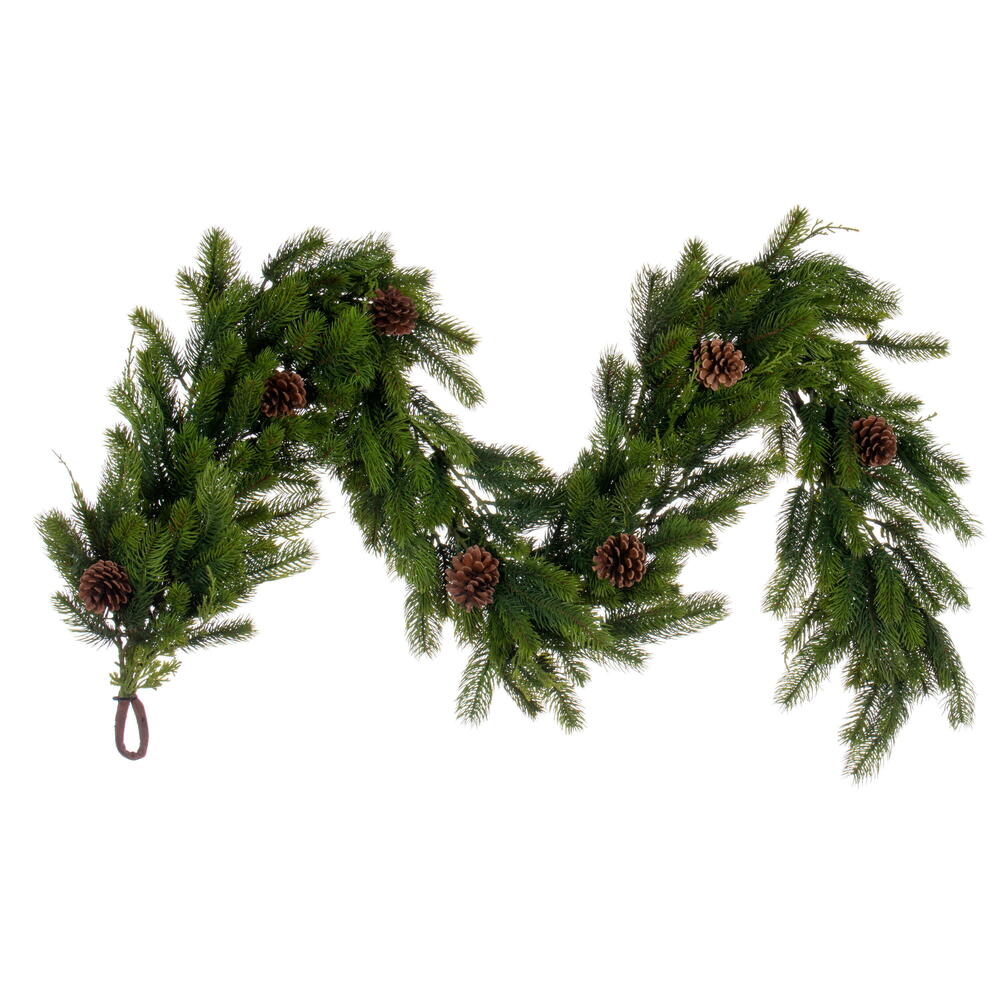 6' x 12” Holiday Pine  with Cones