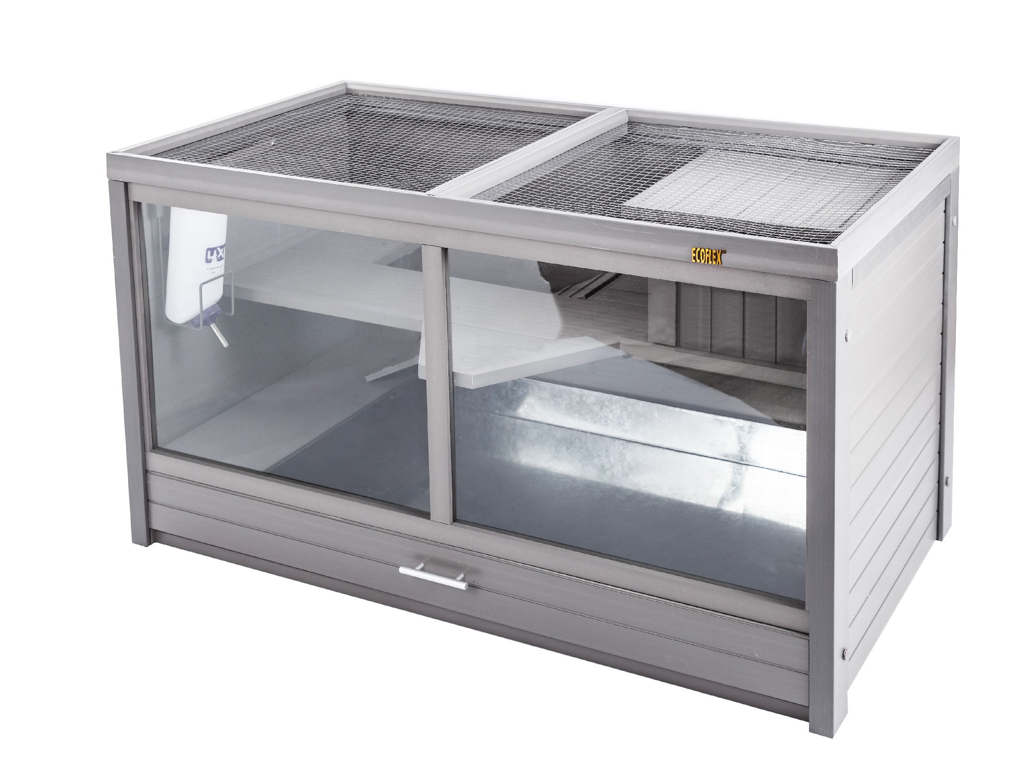 New Age Pet Jumbo Park Avenue Indoor Rabbit Hutch - Grey