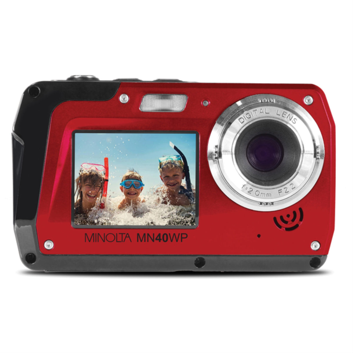 Minolta Mn40Wp-R 48.0-Megapixel Waterproof Digital Camera (Red)