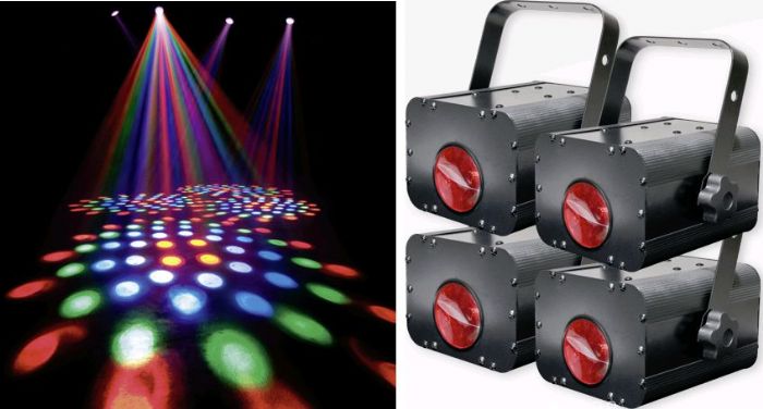 Multicolor Four Unit Stand Alone Moonflower Dj Lighting System