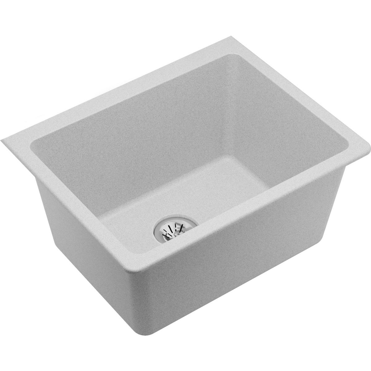 Elkay Quartz Classic 25 X 18-1/2 X 11-13/16, Undermount Laundry Sink With Perfect Drain, White