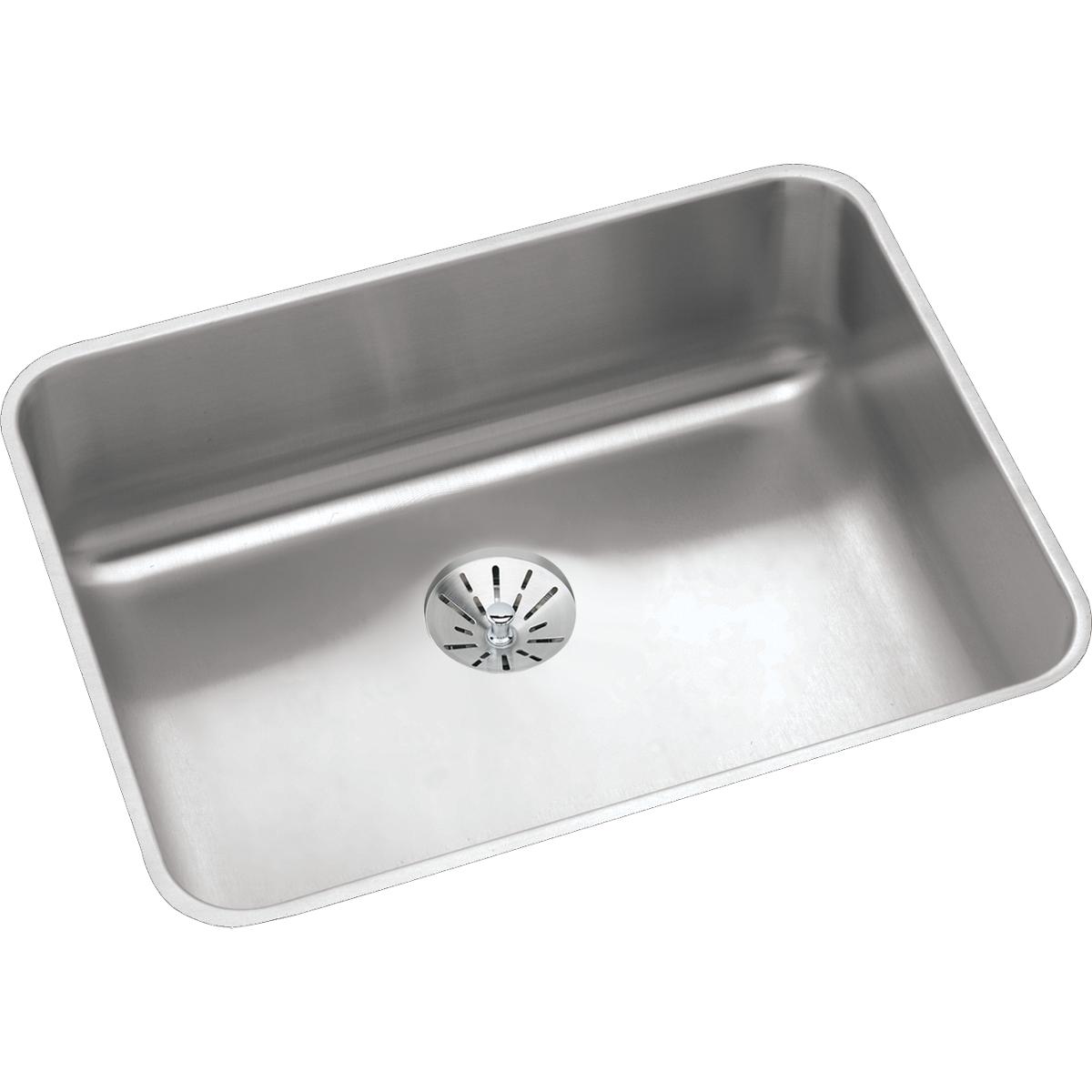 Elkay Lustertone Classic Stainless Steel, 23-1/2 X 18-1/4 X 4-3/8, Single Bowl Undermount Ada Sink W/Perfect Drain