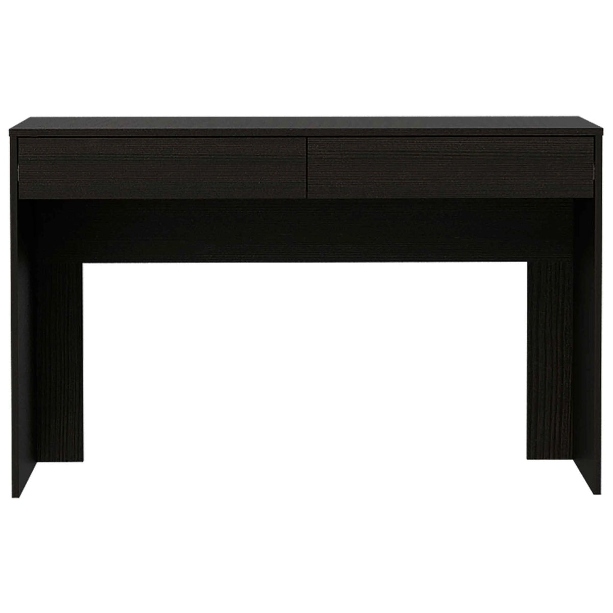 Tuhome Acre Computer Desk, Two Drawers, Countertop Desk, Black, For Office