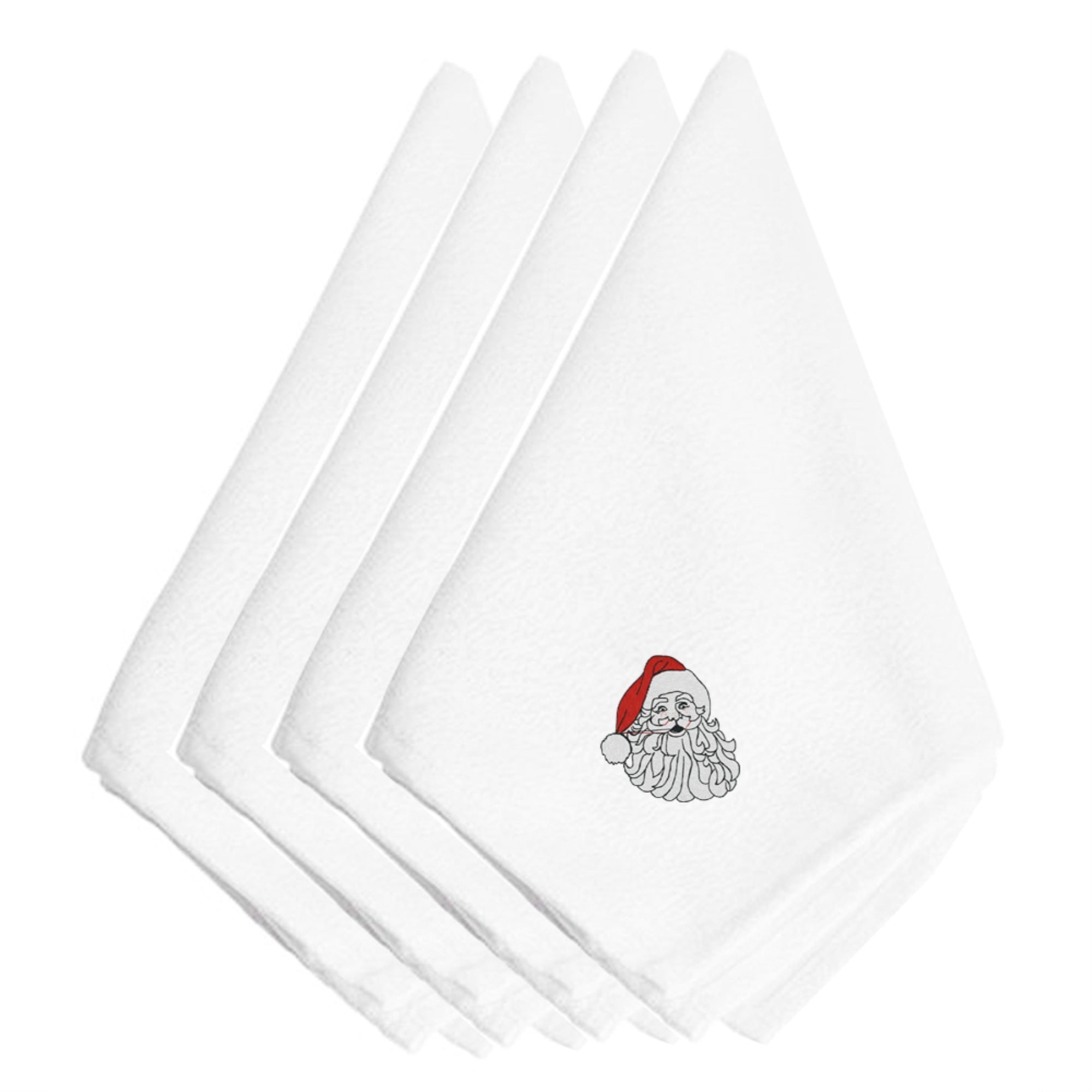 Caroline'S Treasures Embt2067Npke Christmas Santa Claus Face Embroidered Napkins (Set Of 4), 20, Multicolor