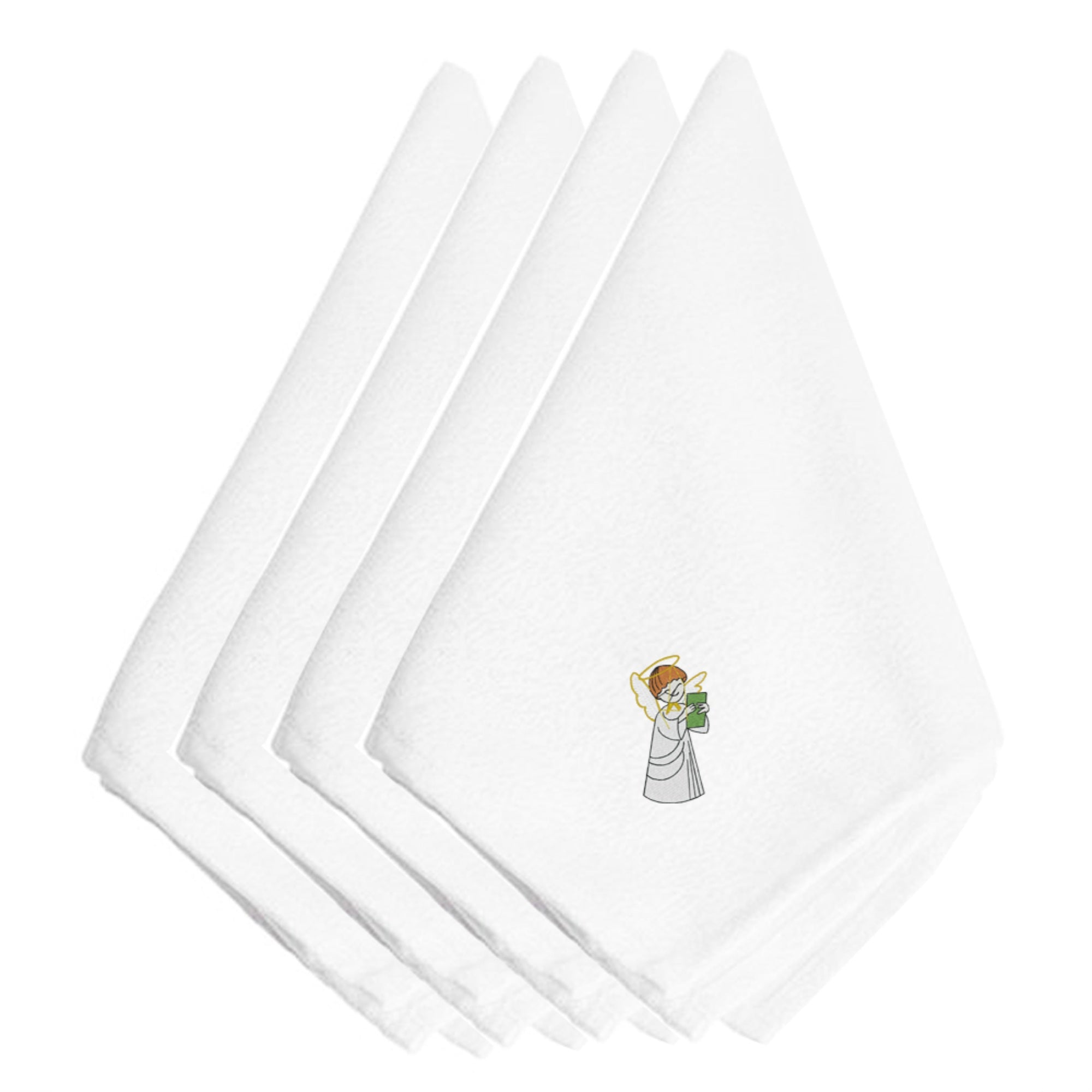 Caroline'S Treasures Embt2071Npke Christmas Angel Embroidered Napkins (Set Of 4), 20, Multicolor