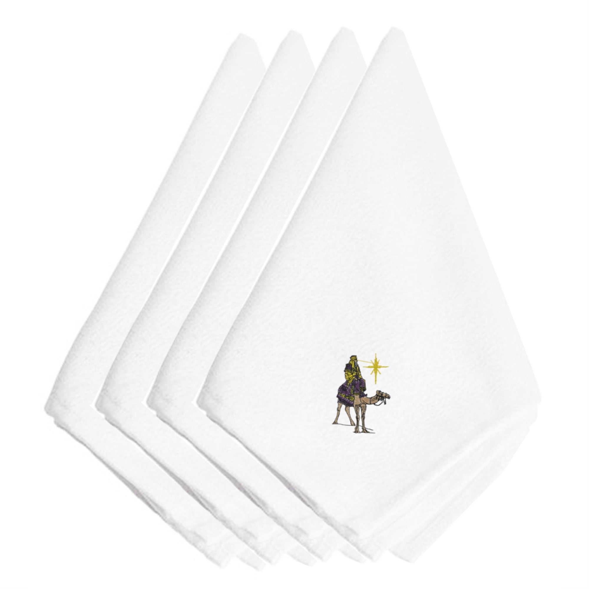 Caroline'S Treasures Embt2075Npke Christmas Nativity Wiseman Embroidered Napkins (Set Of 4), 20, Multicolor