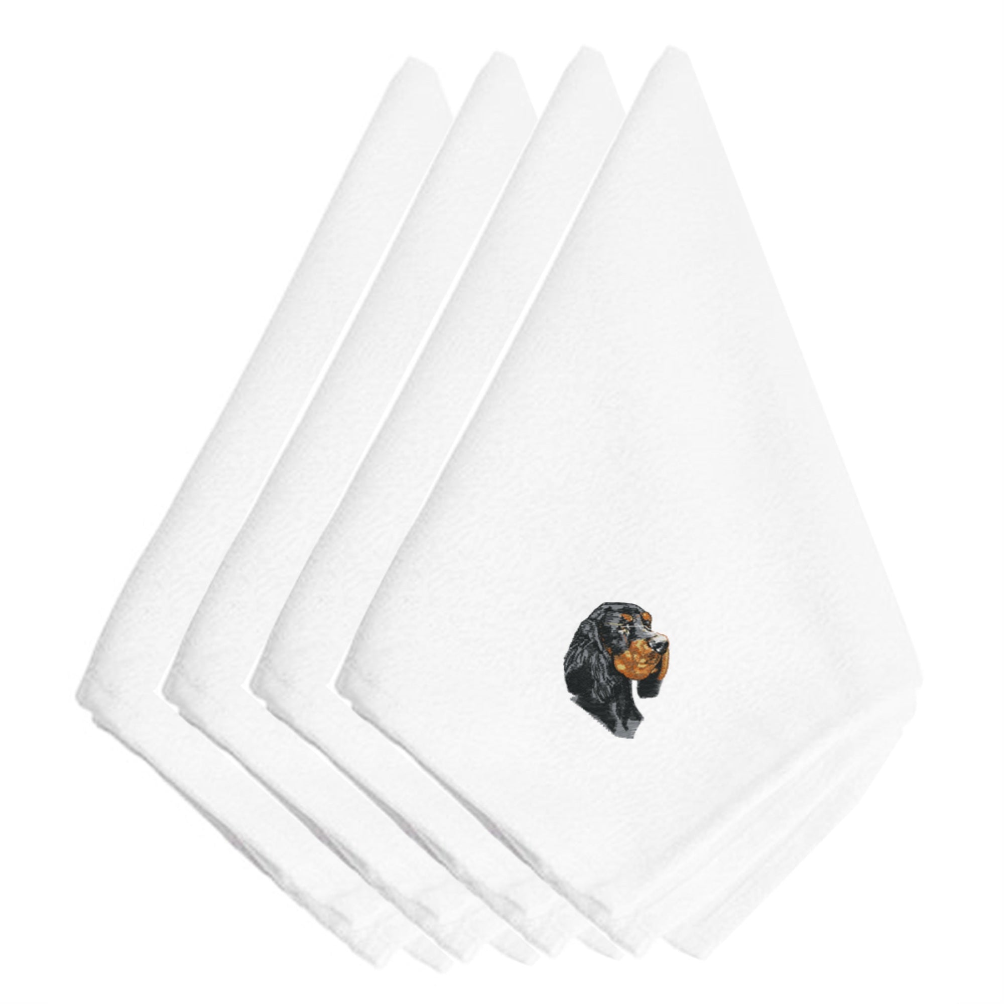 Caroline'S Treasures Embt2639Npke Gordon Setter Embroidered Napkins (Set Of 4), 20, Multicolor