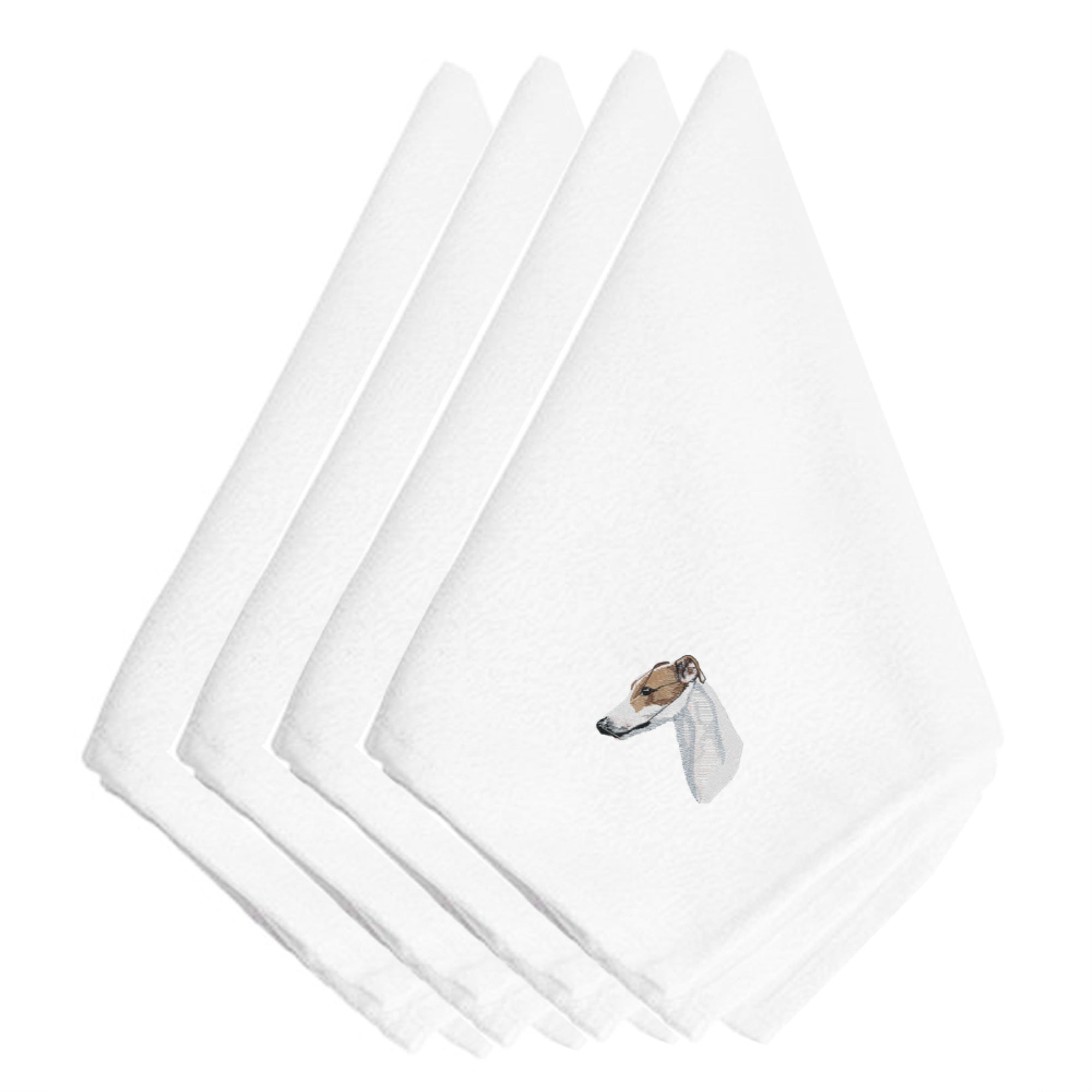 Caroline'S Treasures Embt2640Npke Greyhound Embroidered Napkins (Set Of 4), 20, Multicolor