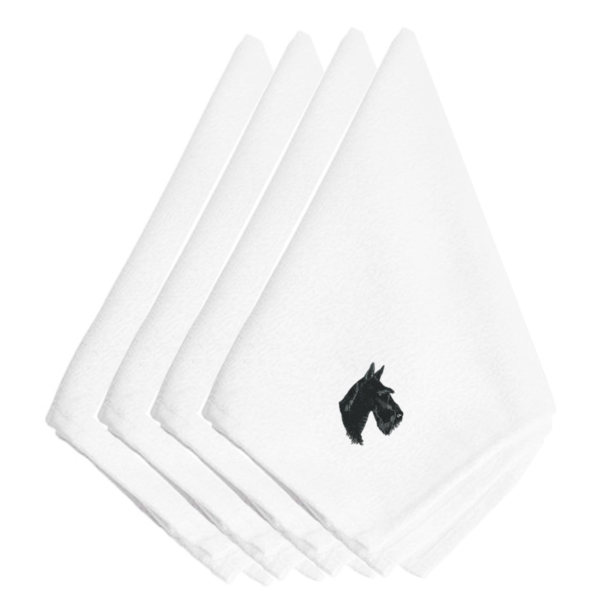 Caroline'S Treasures Embt2709Npke Scottie Scottish Terrier Embroidered Napkins (Set Of 4), 20, Multicolor