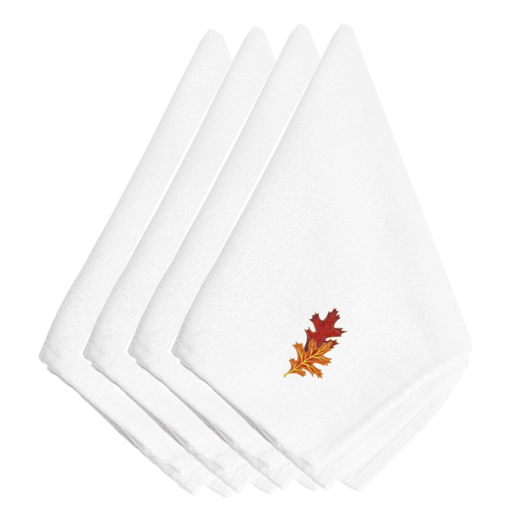 Caroline'S Treasures Embt3447Npke Fall Autumn Leaves Embroidered Napkins (Set Of 4), 20, Multicolor