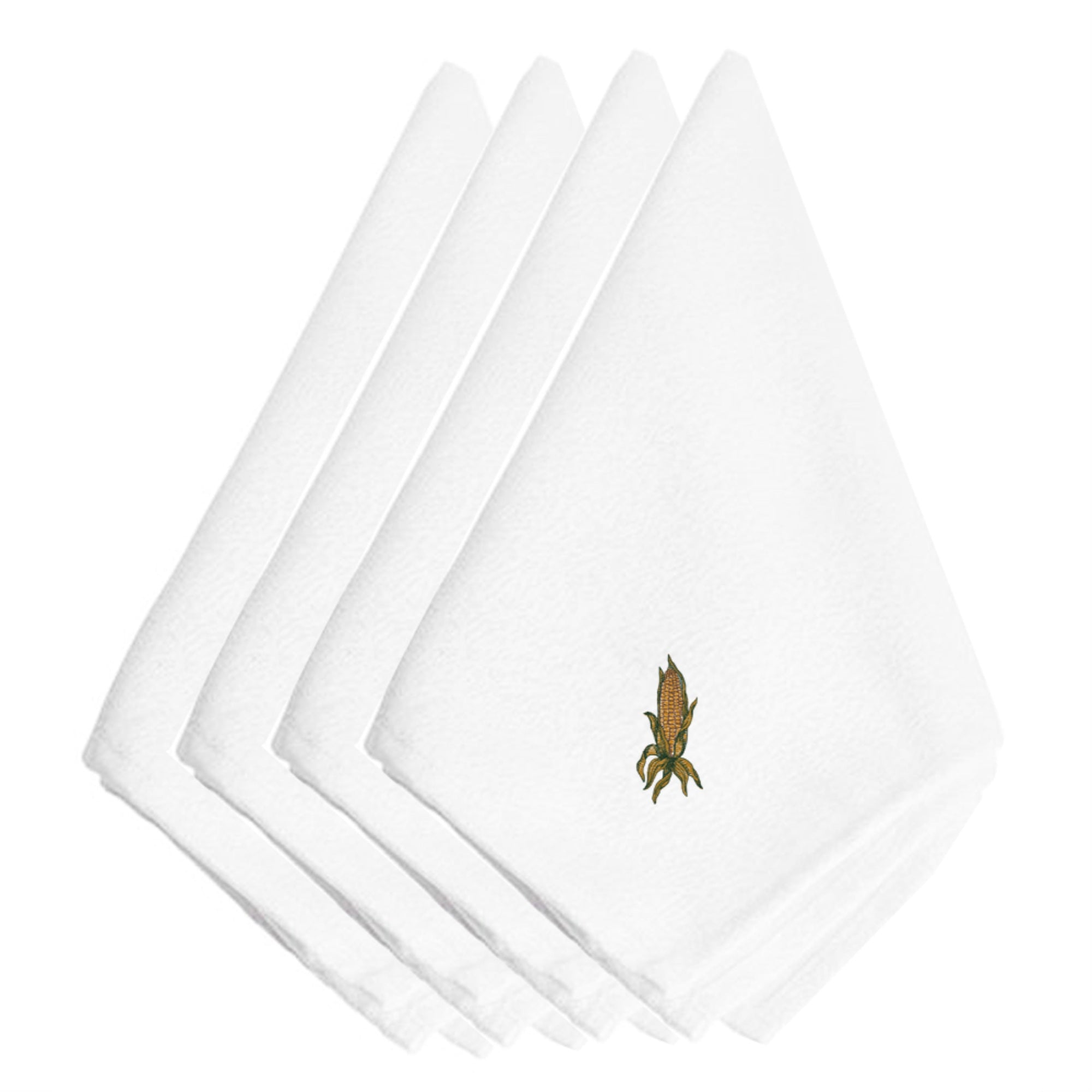 Caroline'S Treasures Embt3818Npke Fall Ear Of Corn Embroidered Napkins (Set Of 4), 20, Multicolor