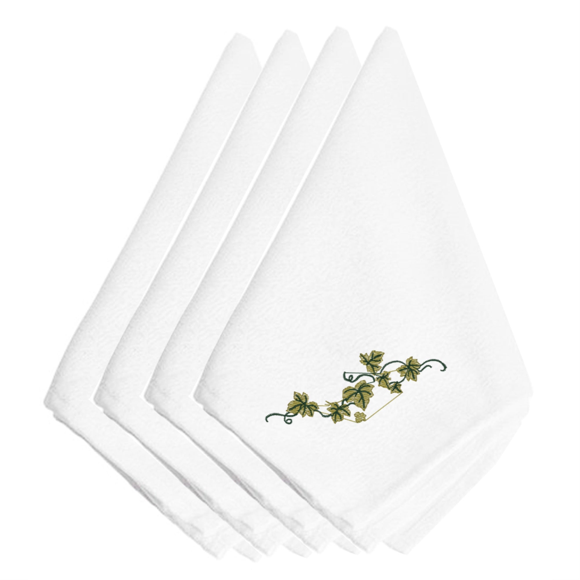 Caroline'S Treasures Embt3820Npke Fall Ivy Embroidered Napkins (Set Of 4), 20, Multicolor