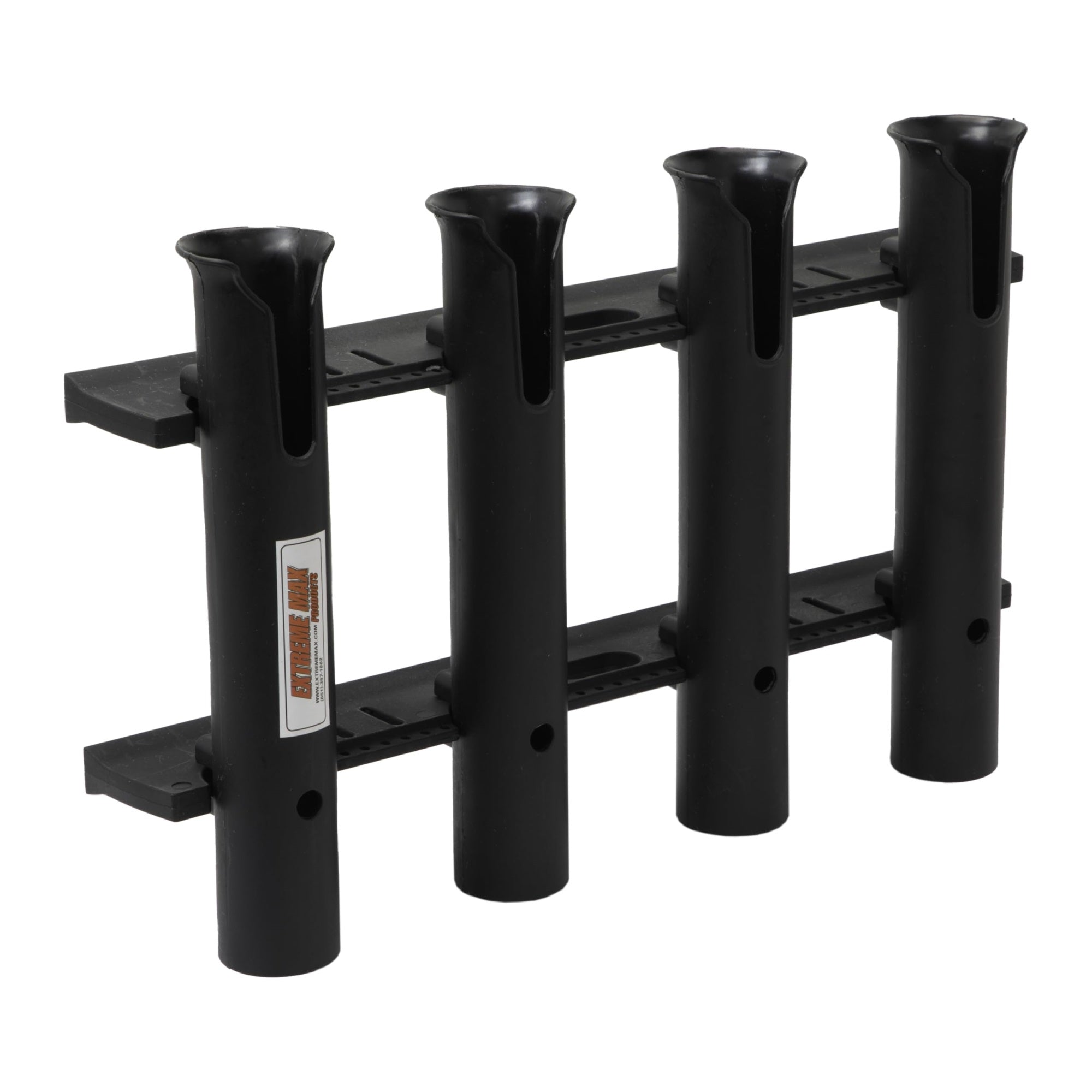 WALLMOUNT POLY FISHING ROD HOLDER 4ROD BLACK