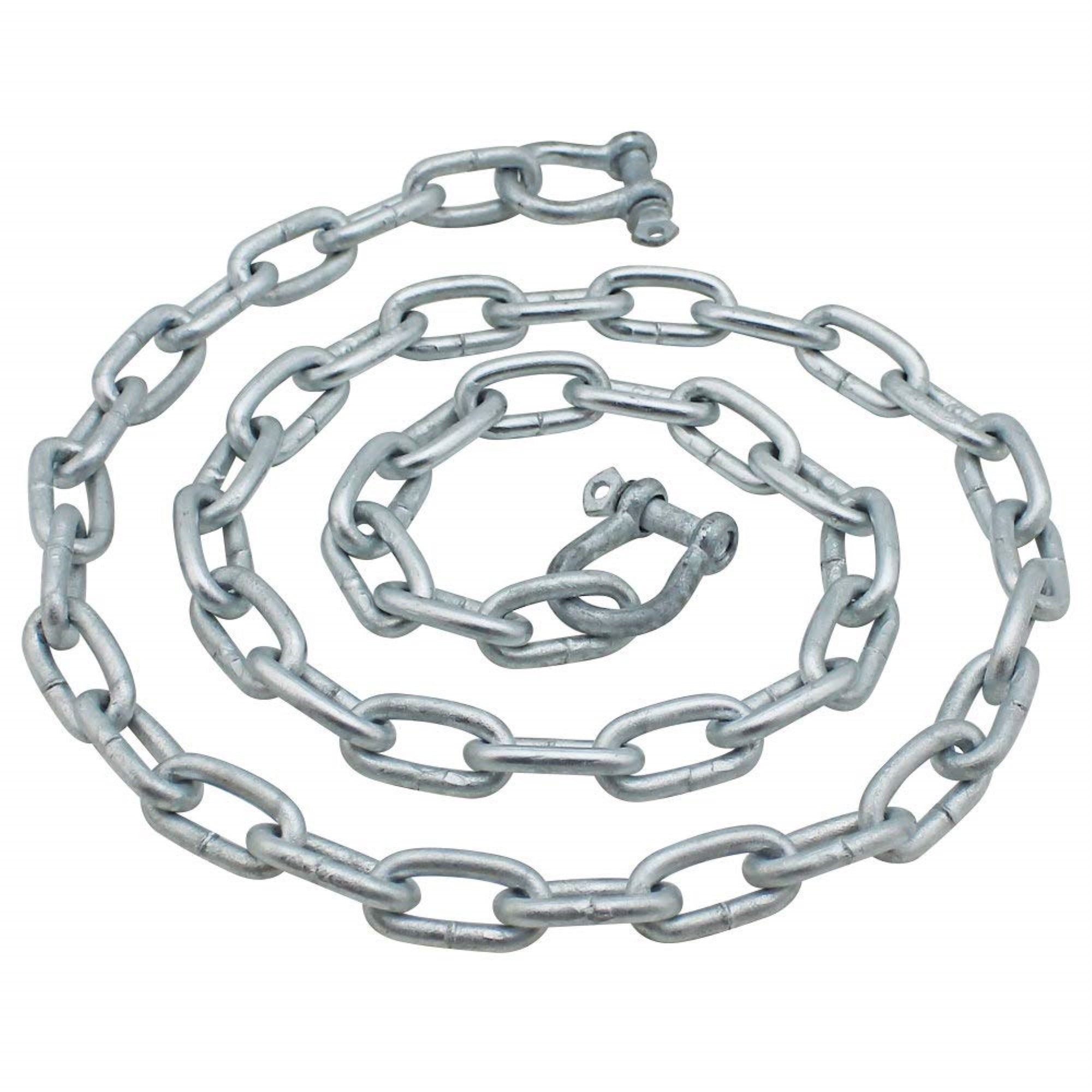BOATTECTOR GALVANIZED STEEL ANCHOR LEAD CHAIN 5/16IN X 5FT WITH 3/8IN SHACKLES