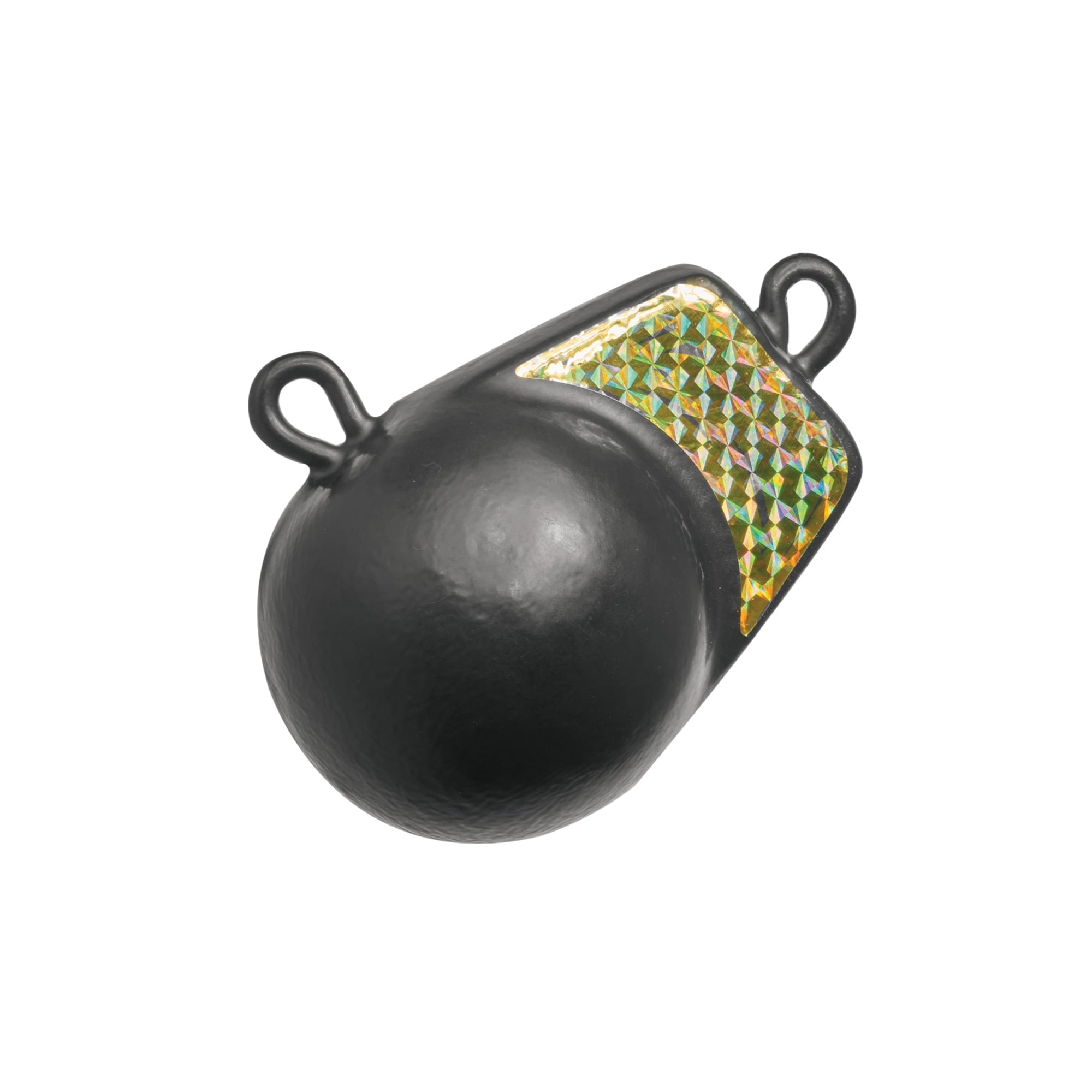 COATED BALLWITHFIN DOWNRIGGER WEIGHT 4 LBS WITH GOLD FLASH