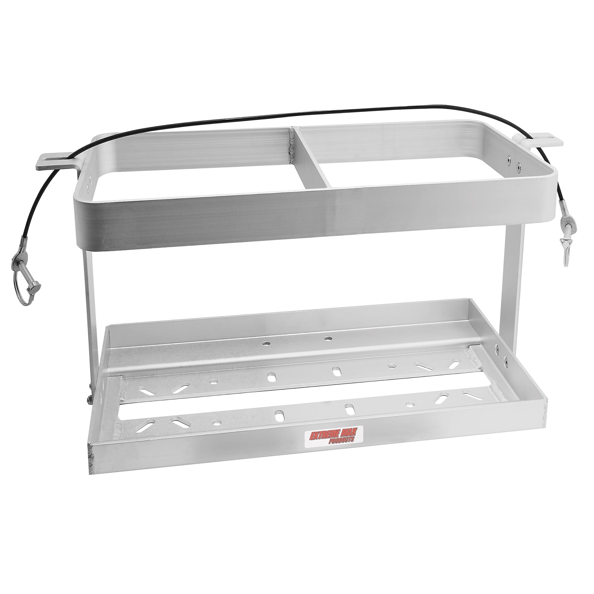 ALUMINUM TRAILERMOUNT RACE FUEL JUG HOLDER FITS TWO 5 GALLON FUEL CONTAINERS