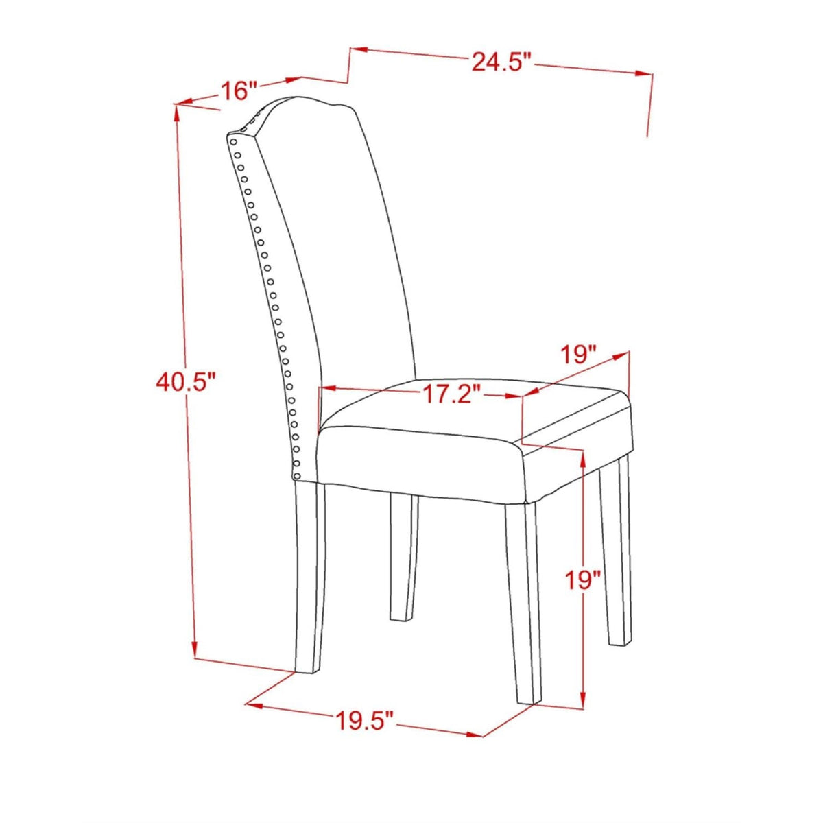 Casafoyer Enp4B08 Parson Chairs, Set Of 2