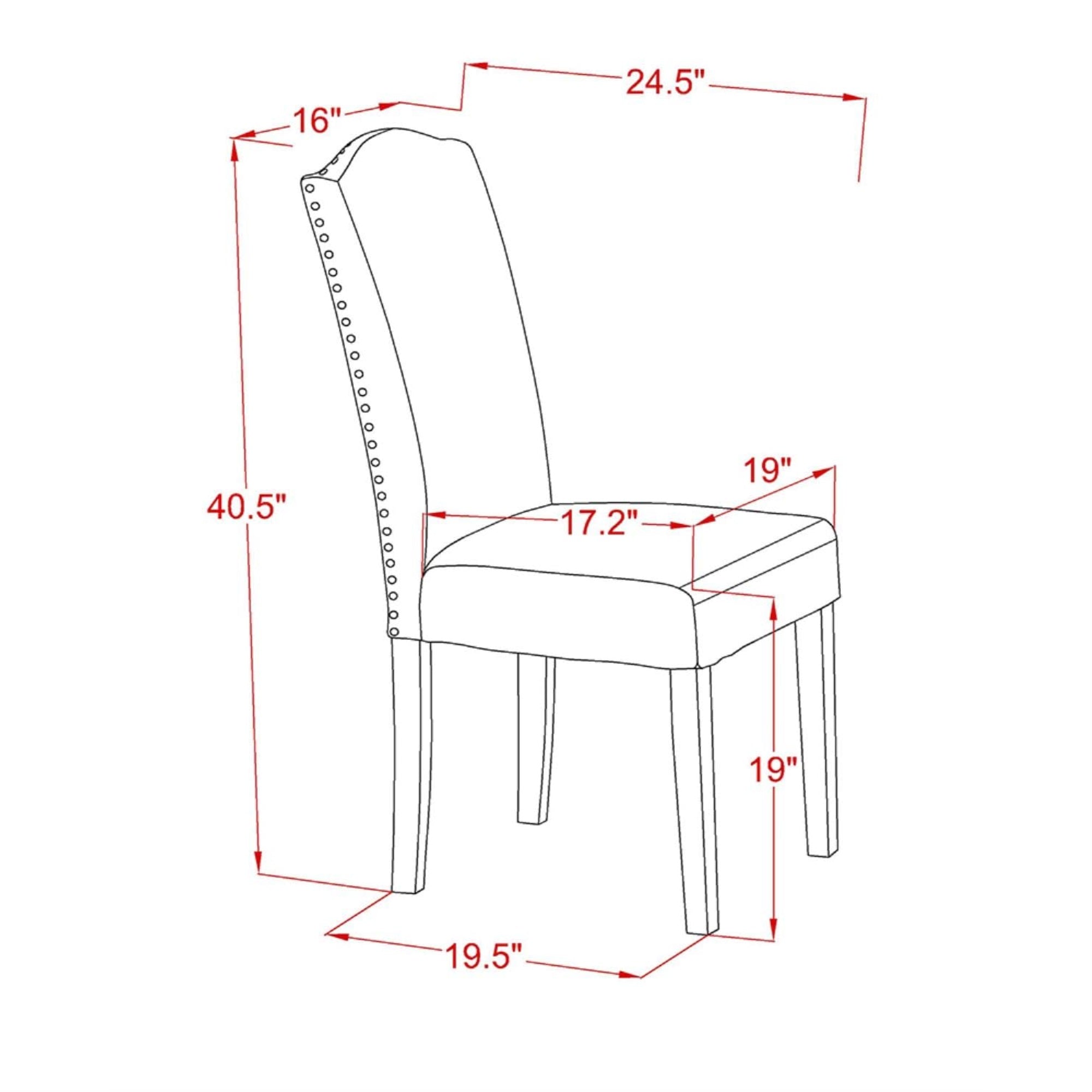 East West Furniture Enp4B08 Parson Chairs, Set Of 2