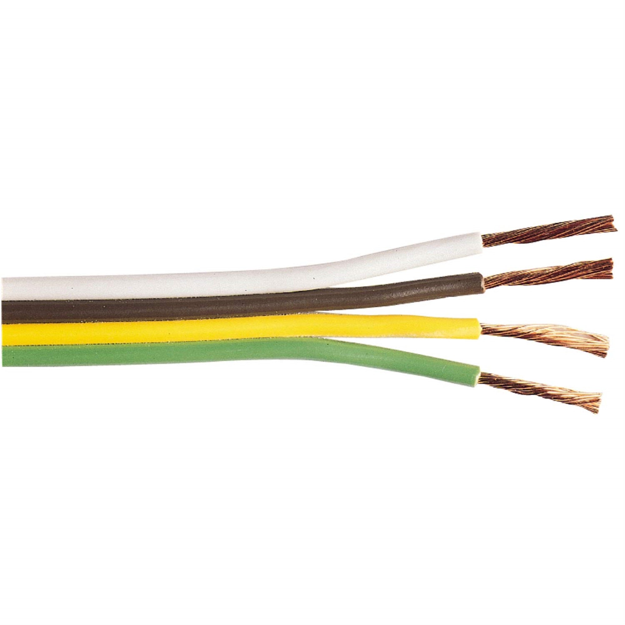 14/4 Trailer Wire Bonded Parallel 1000Ft W/Brn/Y/Bl