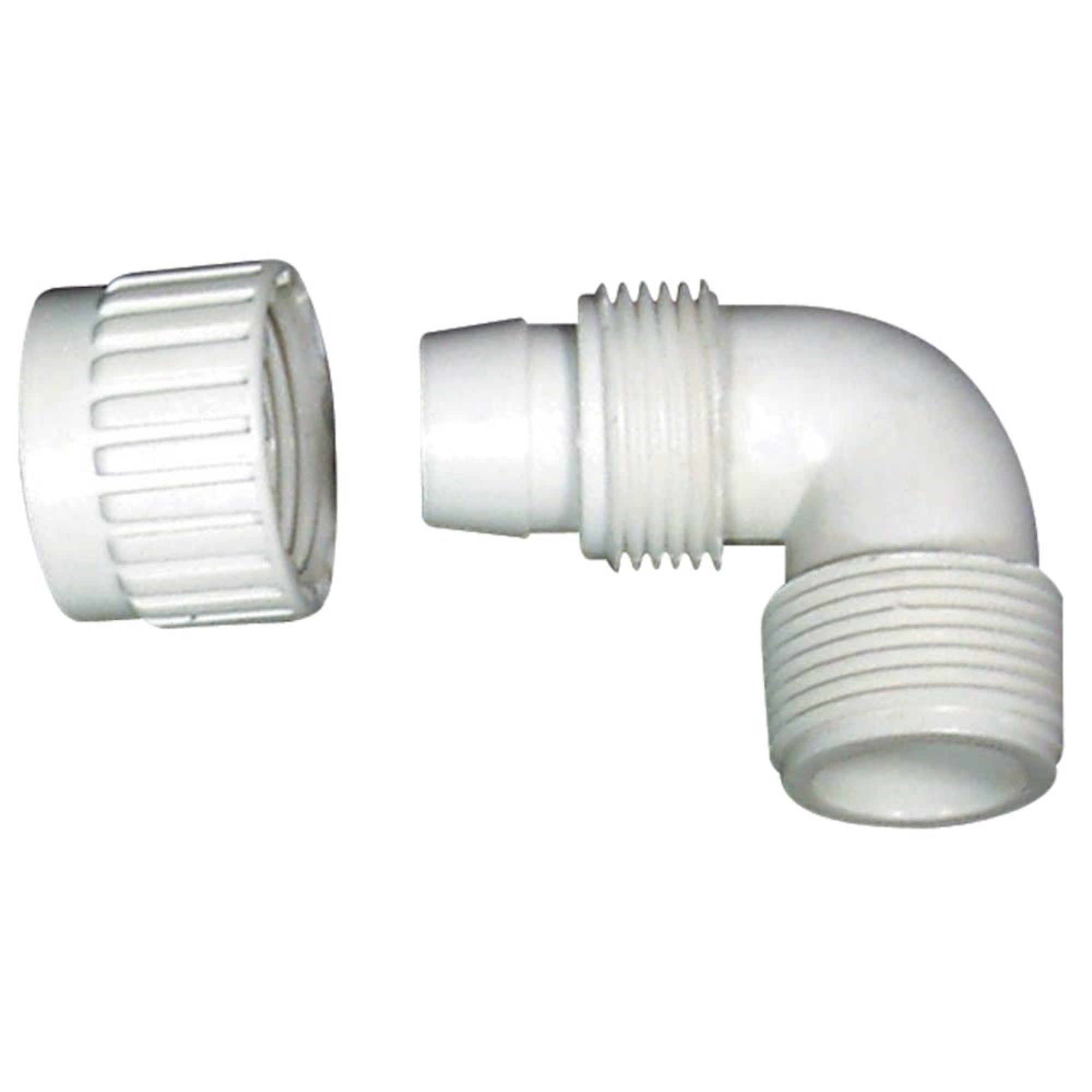 Flair-It Sales 16812 Elbow 1/2X3/4 M.P.T., White, 0.5