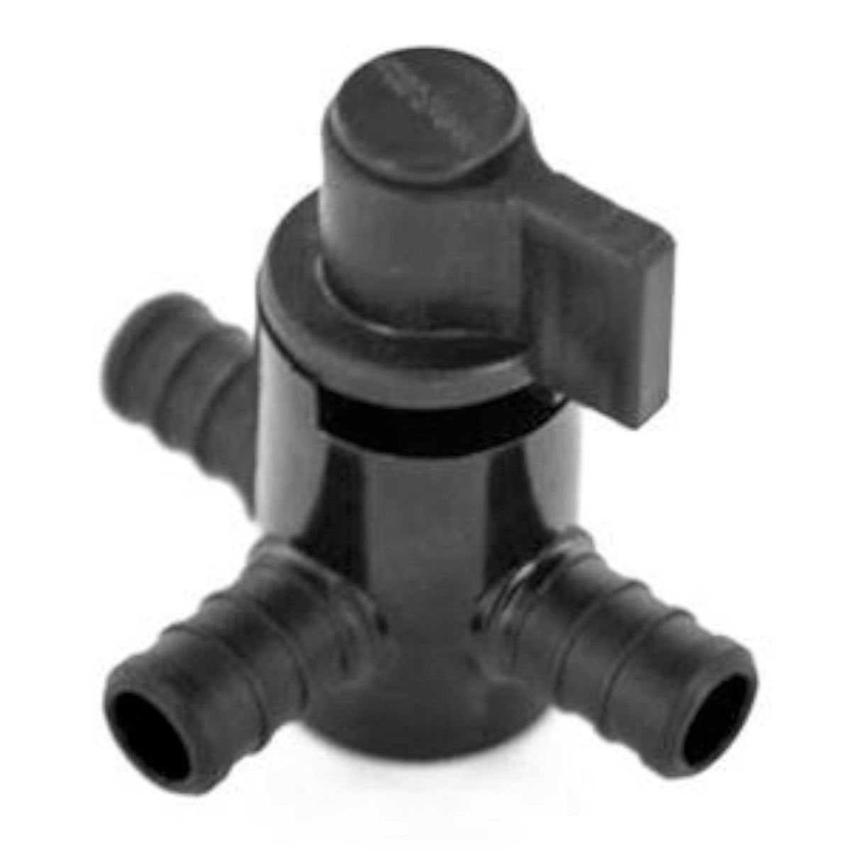 Elkhart 28910 3-Way By-Pass Crimp Valve , Black