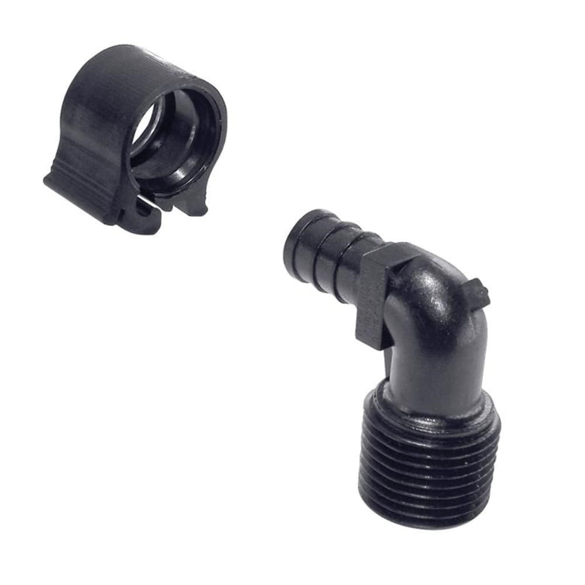 Pexlock 30803 Male Elbow, 1/2' X 1/2' Mpt, Black