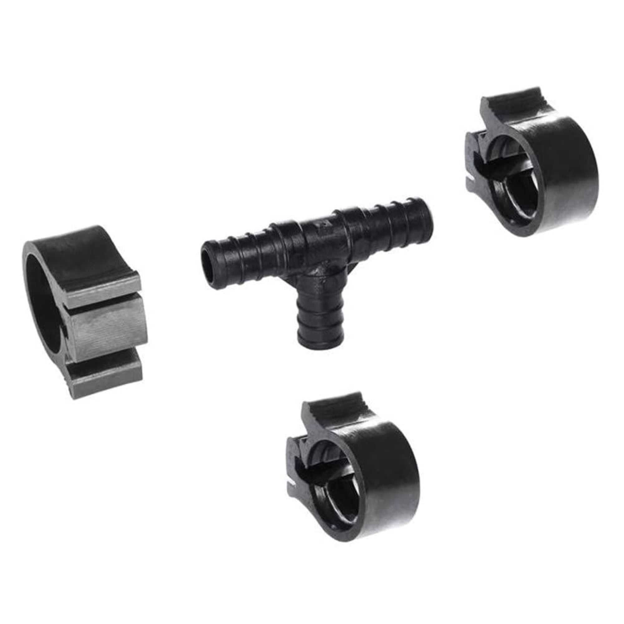 Pexlock 30820 Tee,1/2' X 1/2' X 1/2', Black